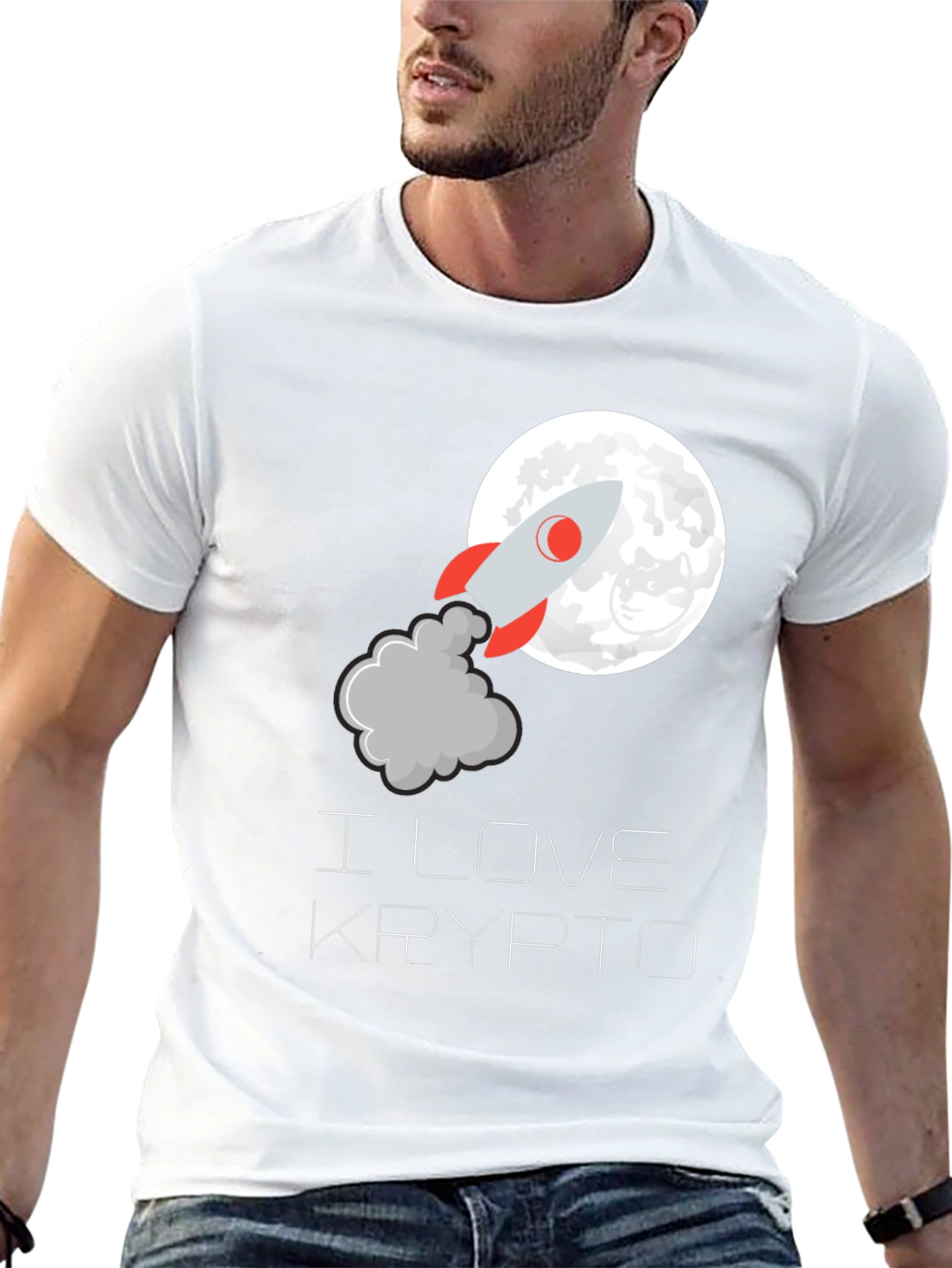 I Love Krypto Rocket T-Shirt - Crypto to the Moon! - 13