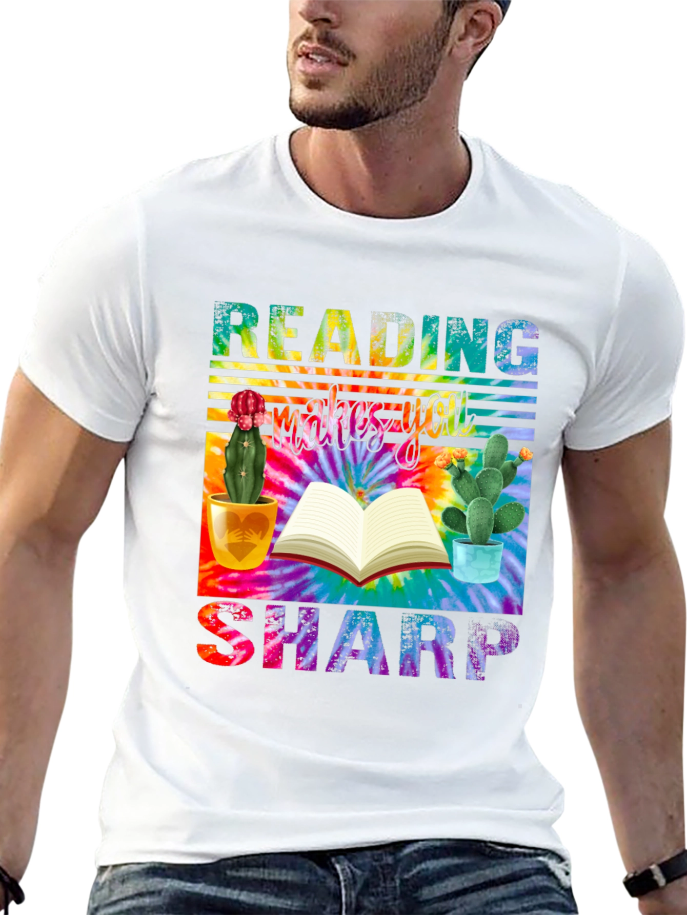 Black Reading Makes You Sharp T-Shirt view 13