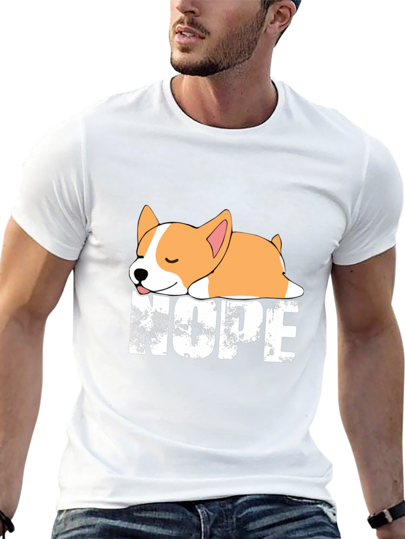 Black Nope Corgi Graphic Tee - Relaxed Fit view 13