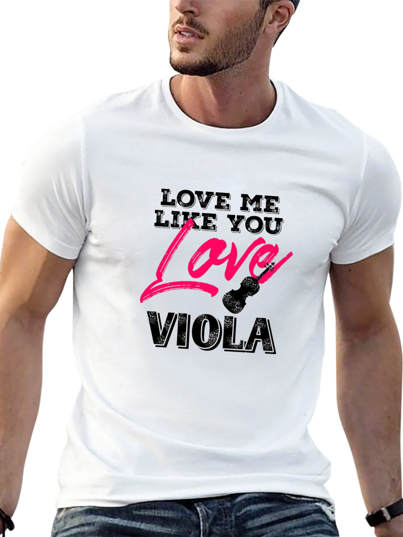 Black Love Me Like You Love Viola T-Shirt view 13