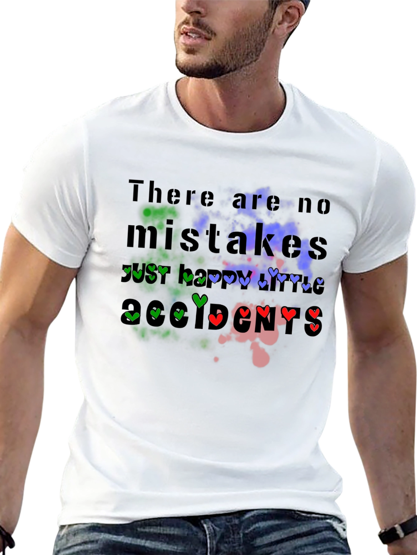 Black No Mistakes T-Shirt - Happy Accidents view 13