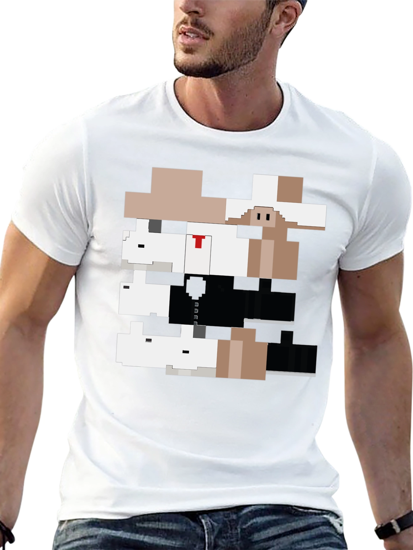 Pixelated Gangster Animals Graphic Tee - 13