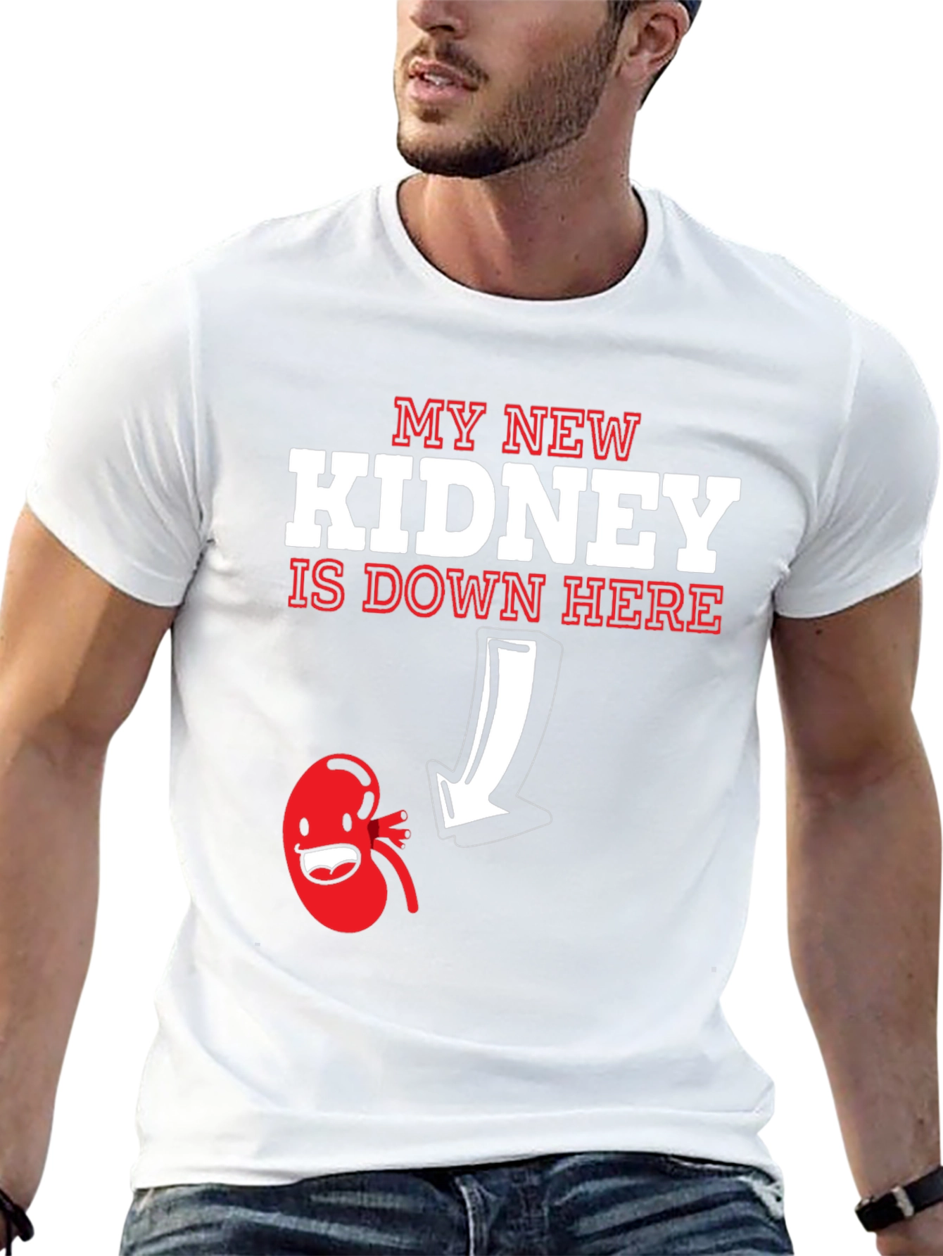 Black New Kidney T-Shirt - Funny Transplant Gift view 13