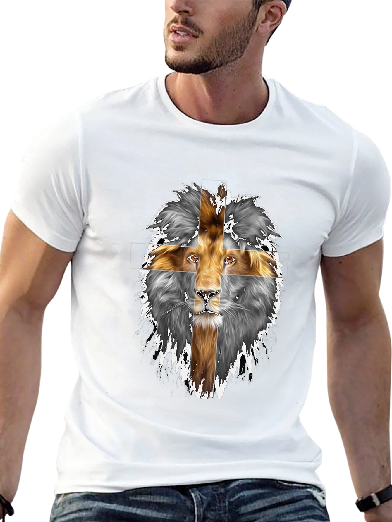 Black Lion England Flag T-Shirt view 13