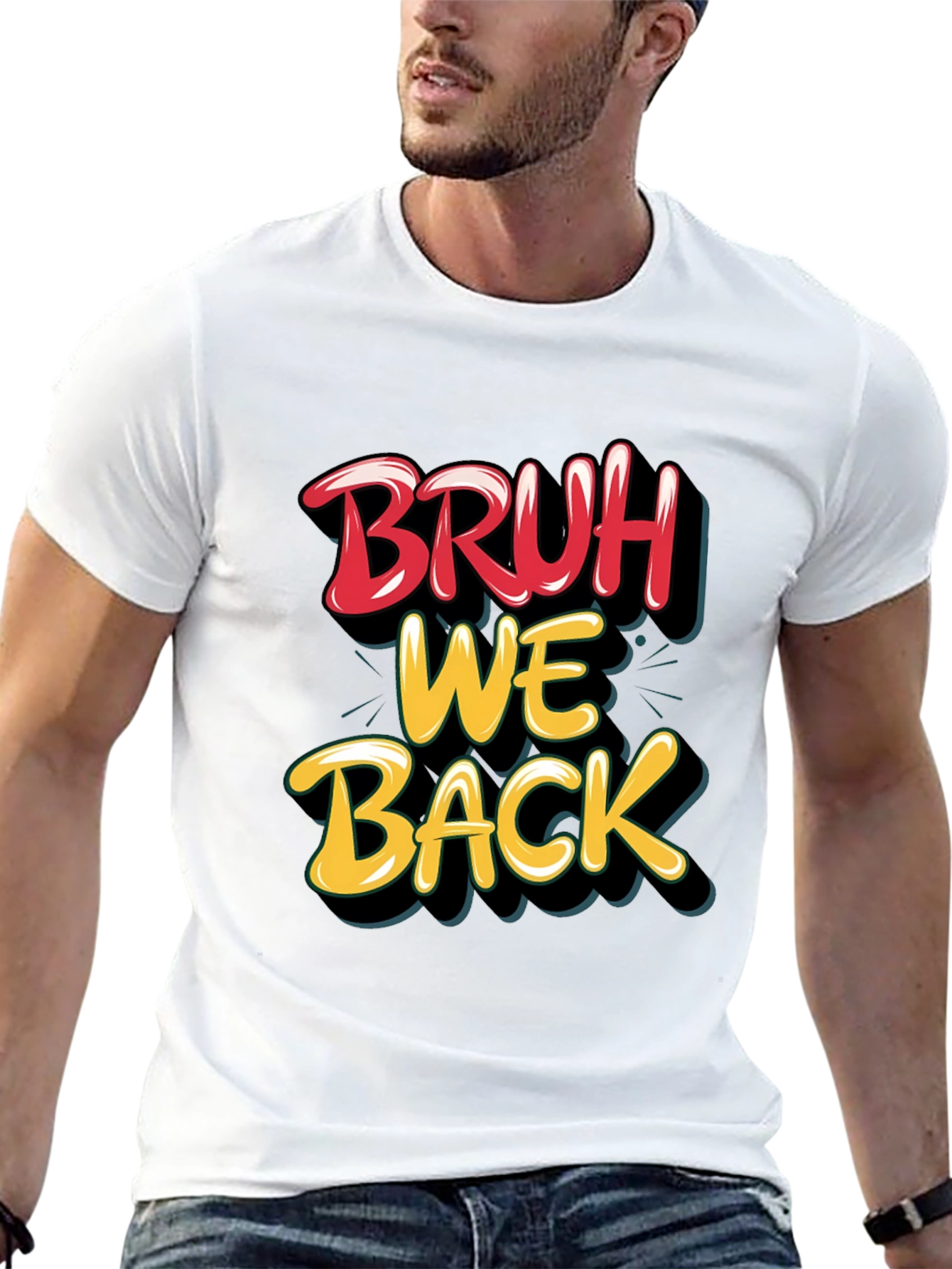 Black Bruh We Back Graphic T-Shirt view 13