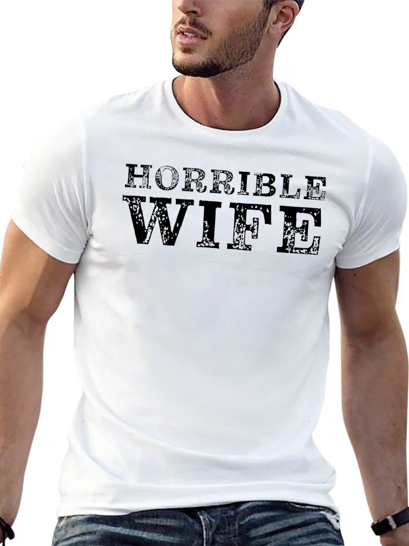 Black Horrible Wife Graphic Novelty T-Shirt view 13