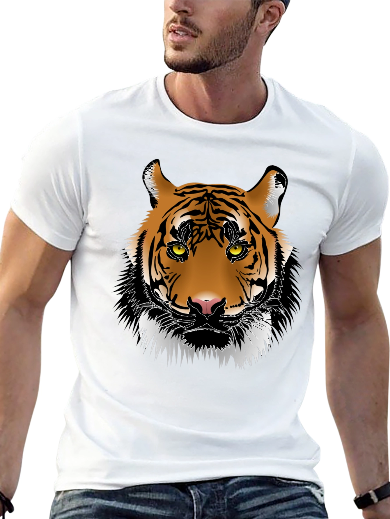 Black Tiger Graphic Black T-Shirt view 13