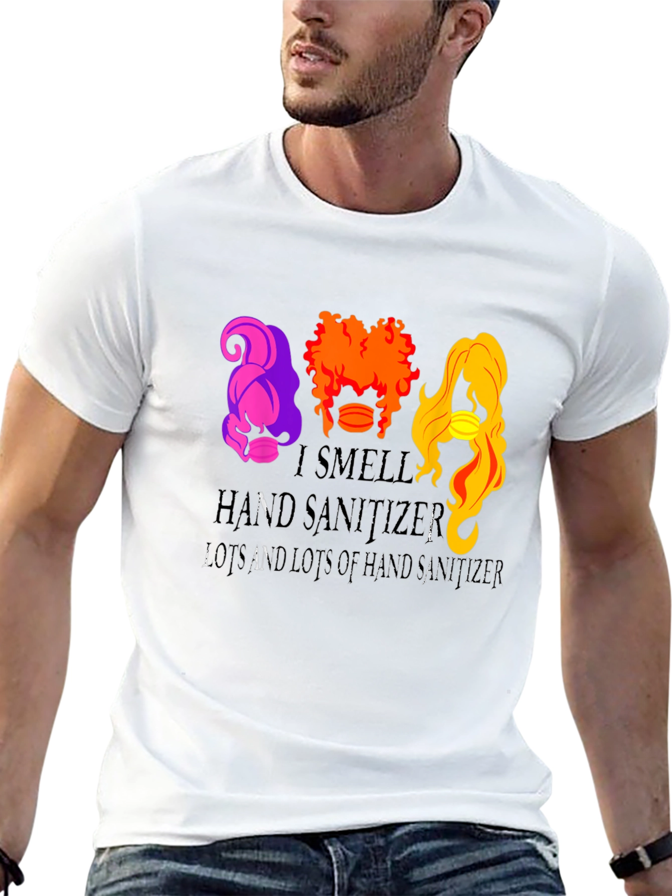 Black I Smell Hand Sanitizer T-Shirt view 13