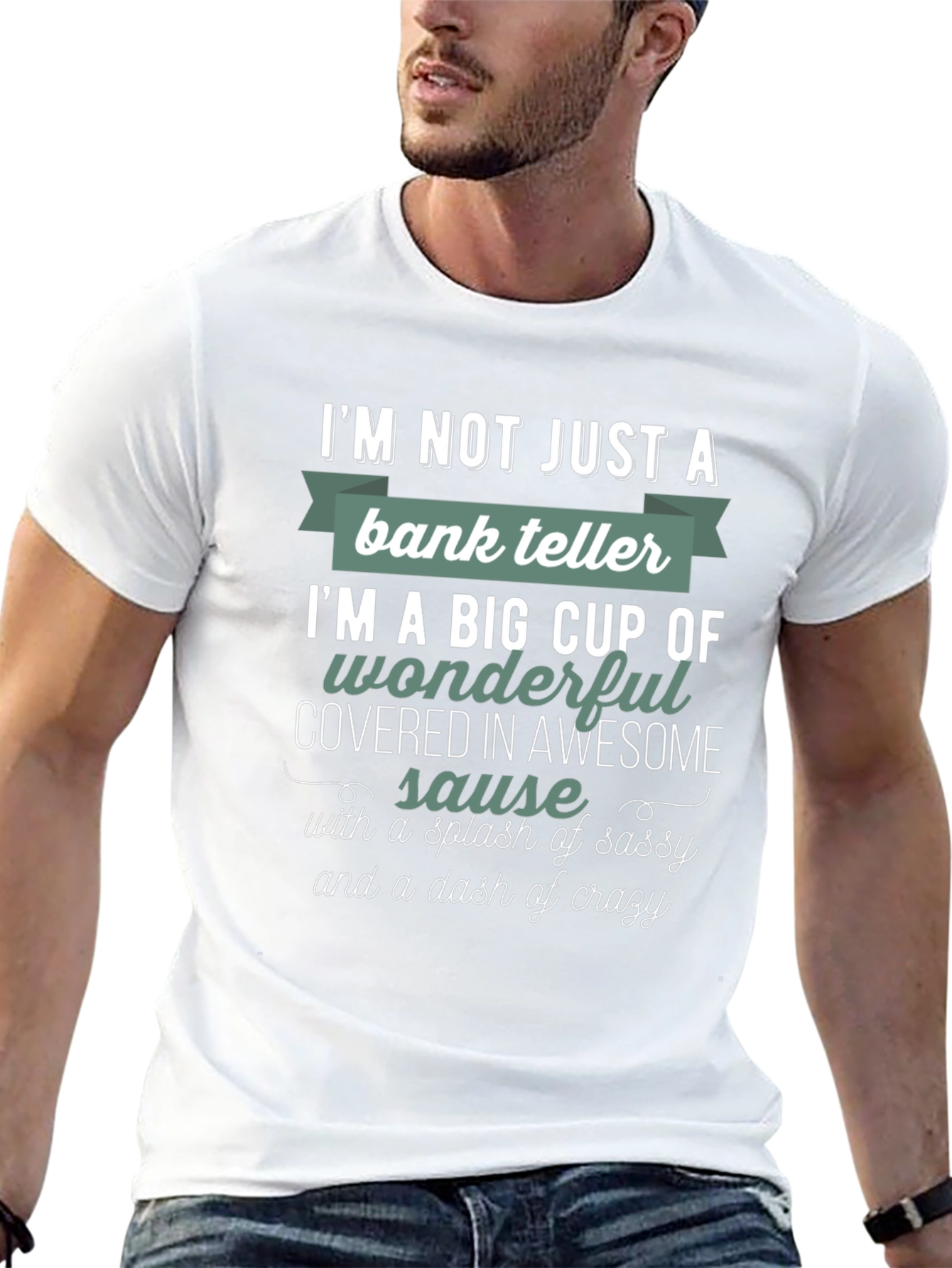Black Bank Teller Sassy & Crazy T-Shirt view 13