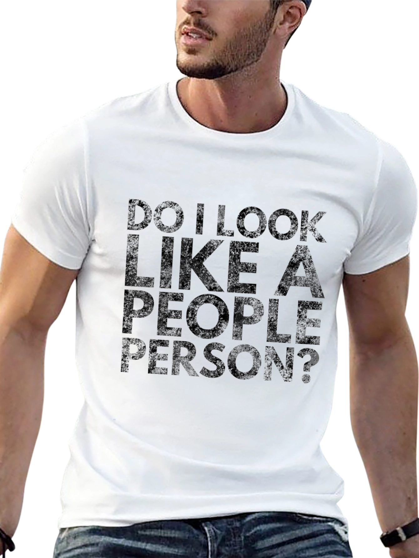 Black Do I Look Like a People Person? T-Shirt view 13