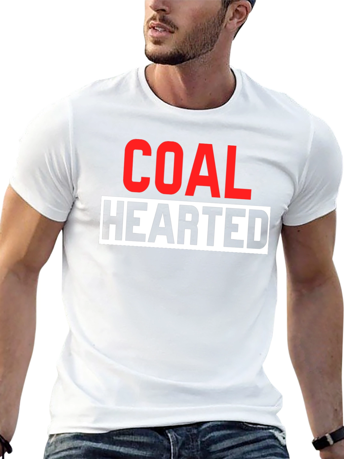 Black Coal Hearted Graphic Tee - Bold Statement T-Shirt view 13