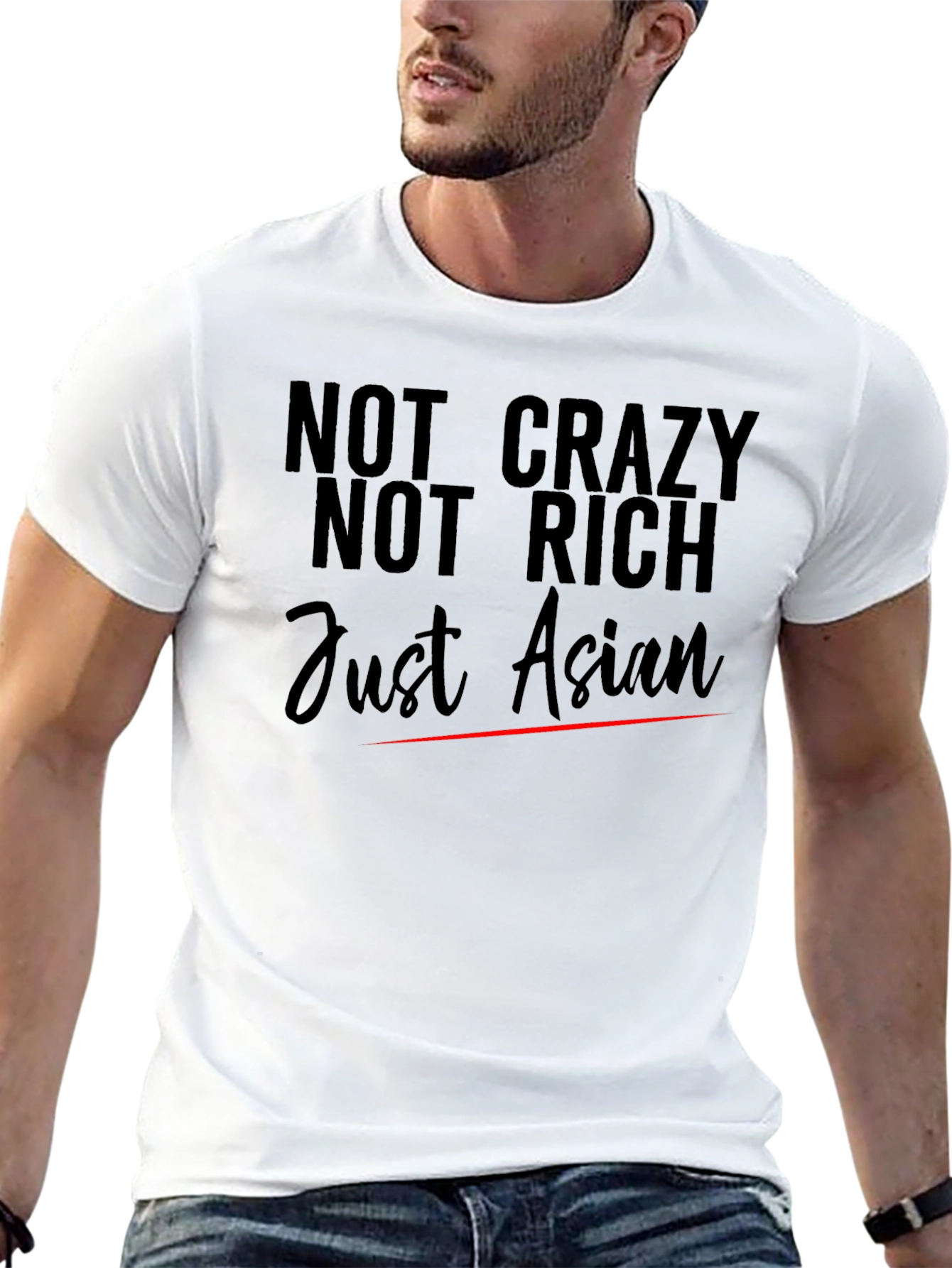 Black Not Crazy Not Rich Just Asian T-Shirt view 13
