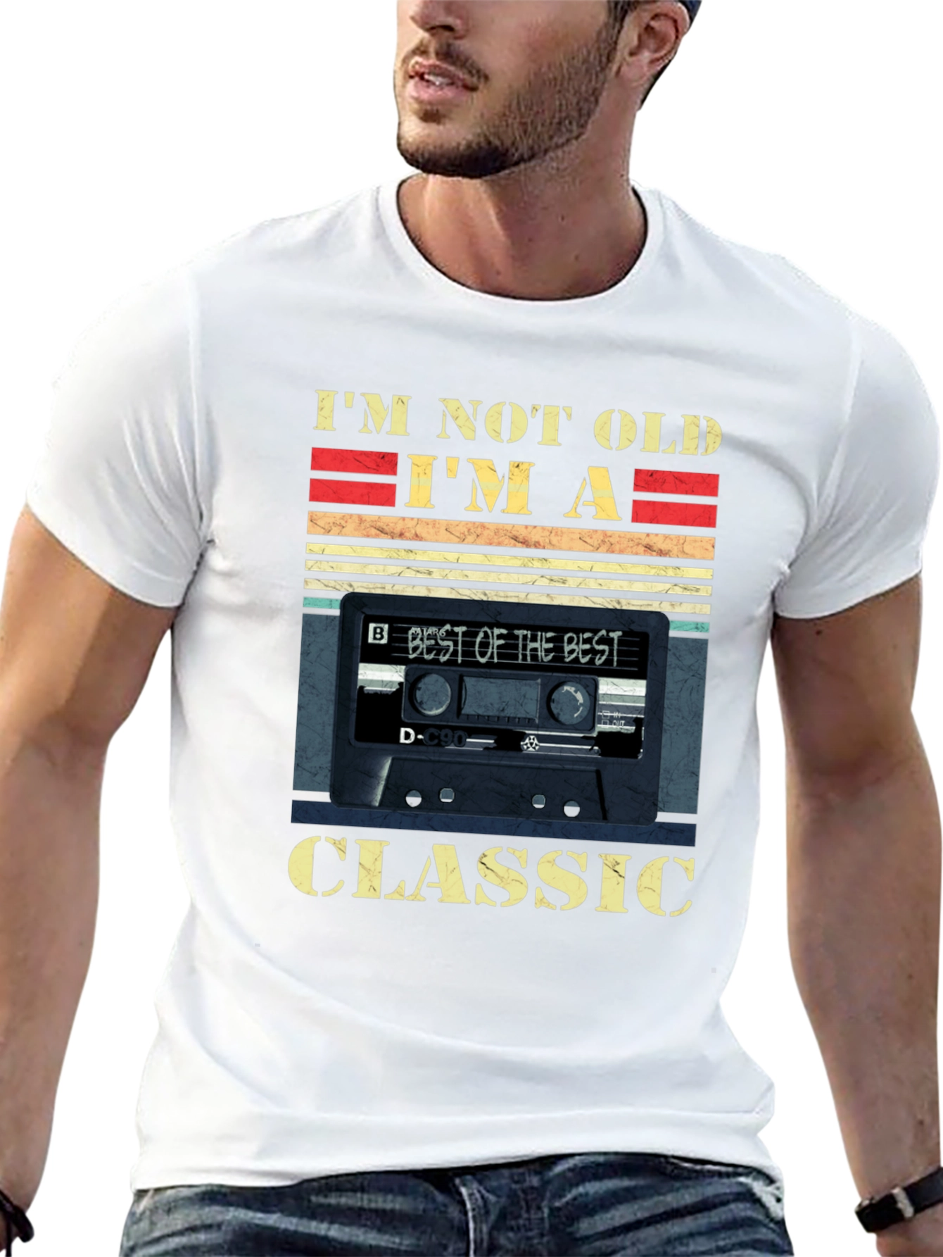 Black I'm Not Old I'm A Classic Cassette Tape T-Shirt view 13