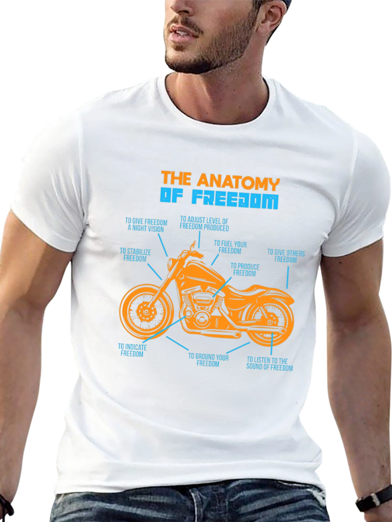 Black Anatomy of Freedom Graphic T-Shirt view 13