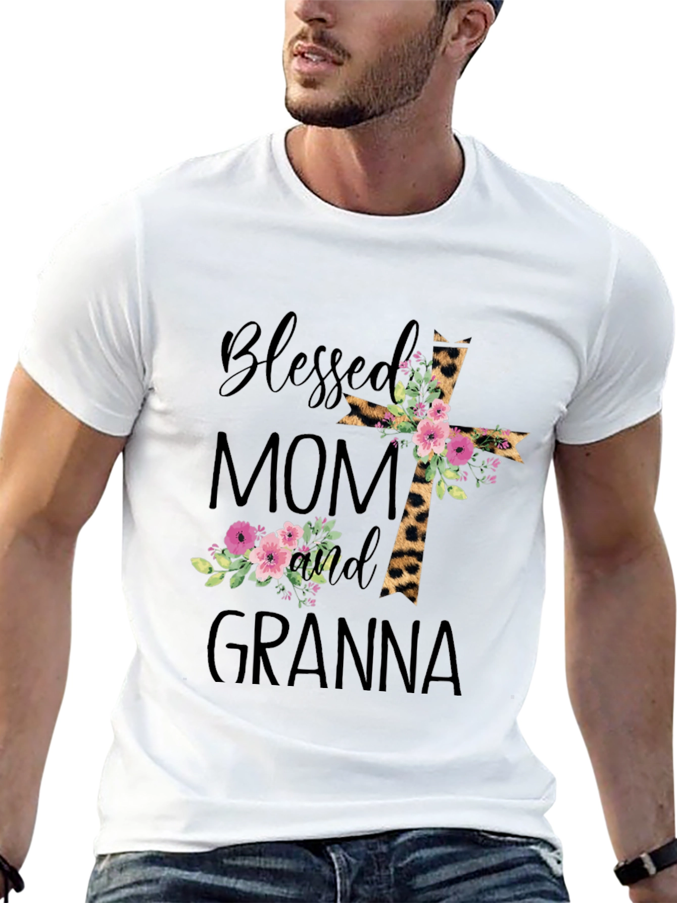 Blessed Mom and Granna Graphic T-Shirt - 13