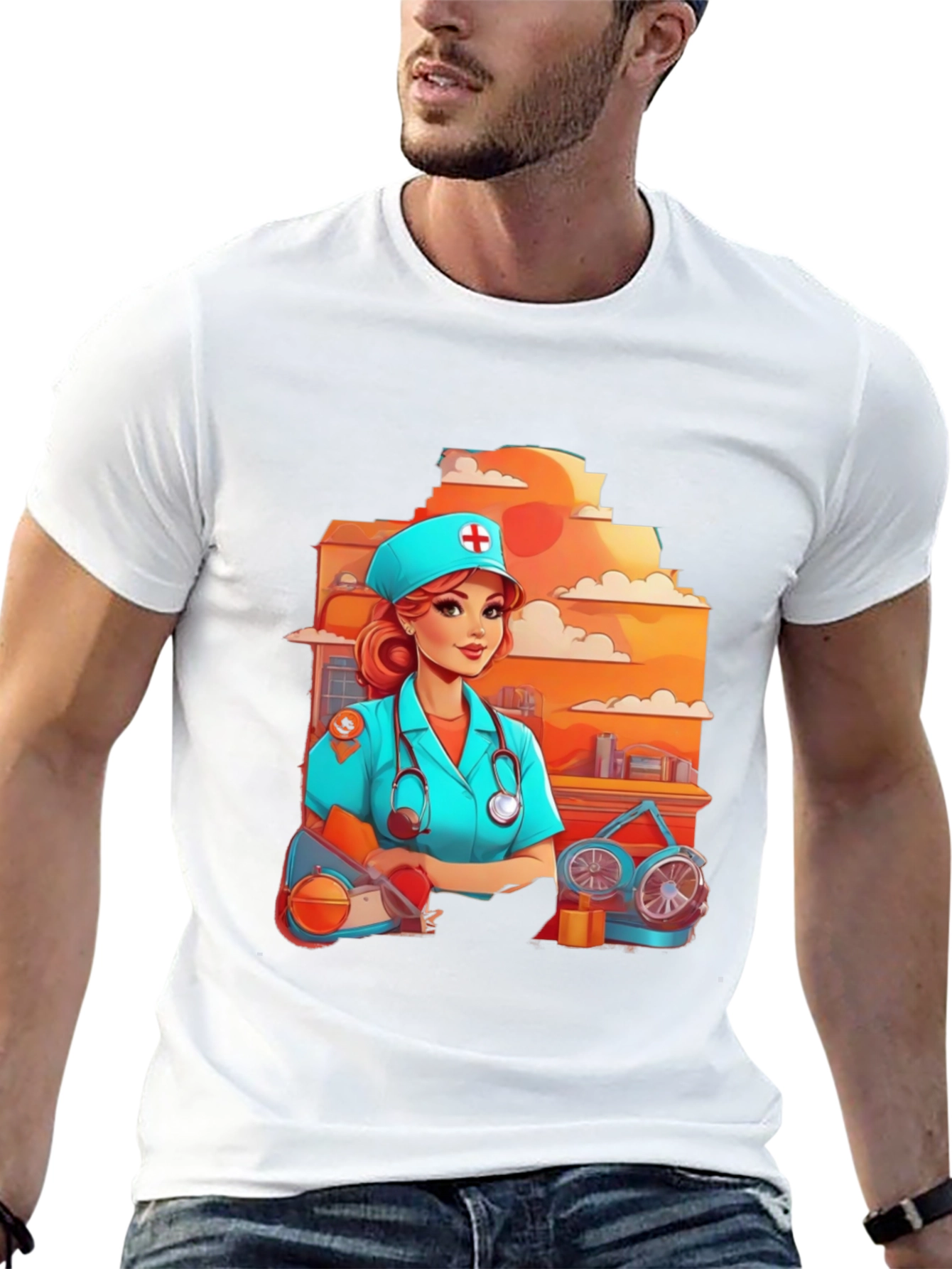 Black Nurse Graphic T-Shirt - Unisex Style view 13