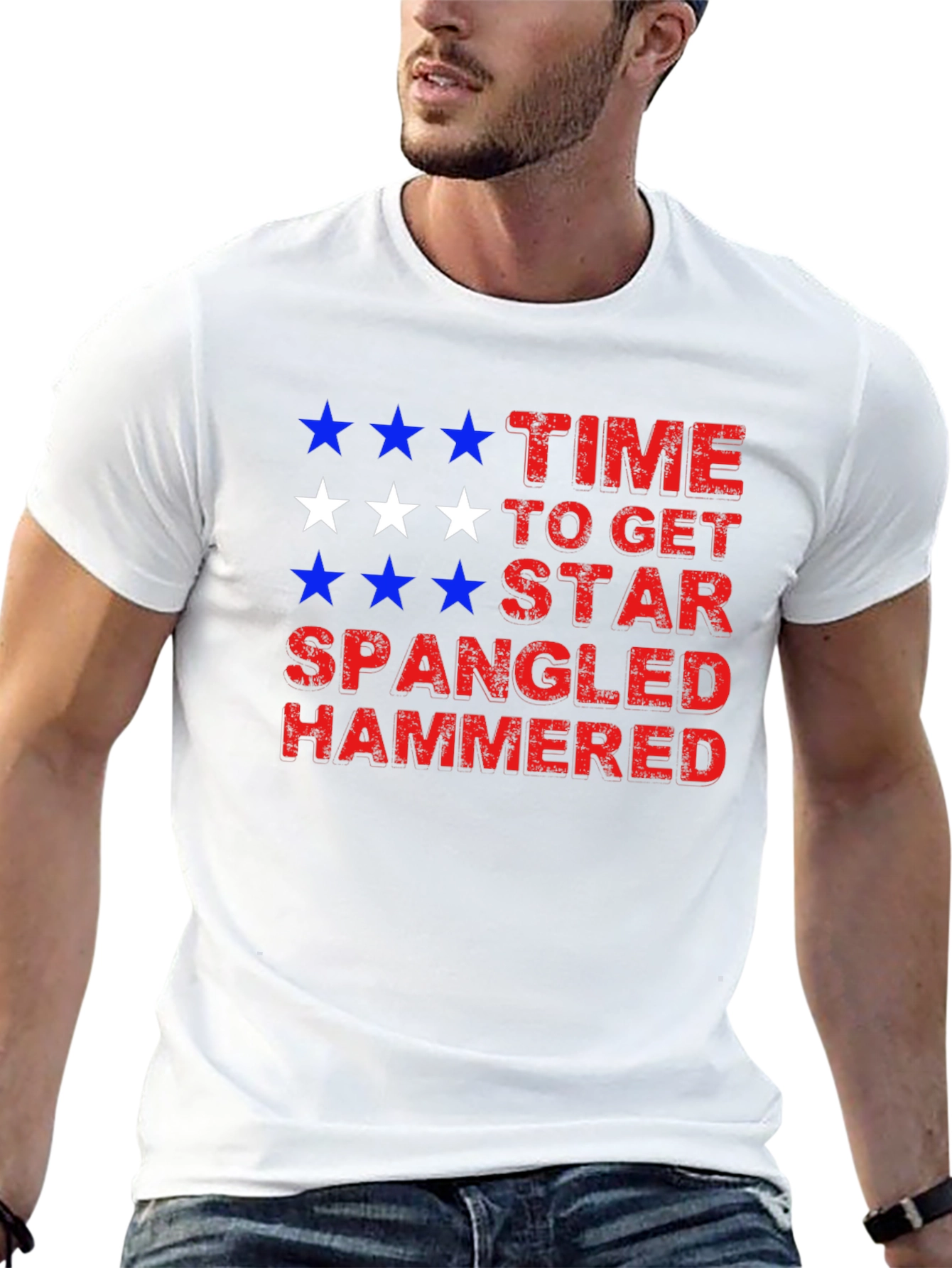 Black Star Spangled Hammered Tee view 13