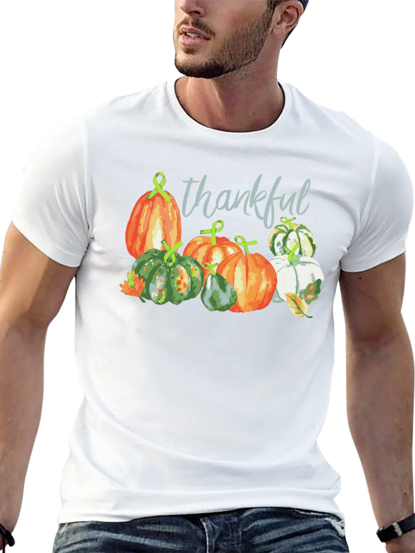 Black Thankful Pumpkin Patch Black T-Shirt Fall Season Tee view 13