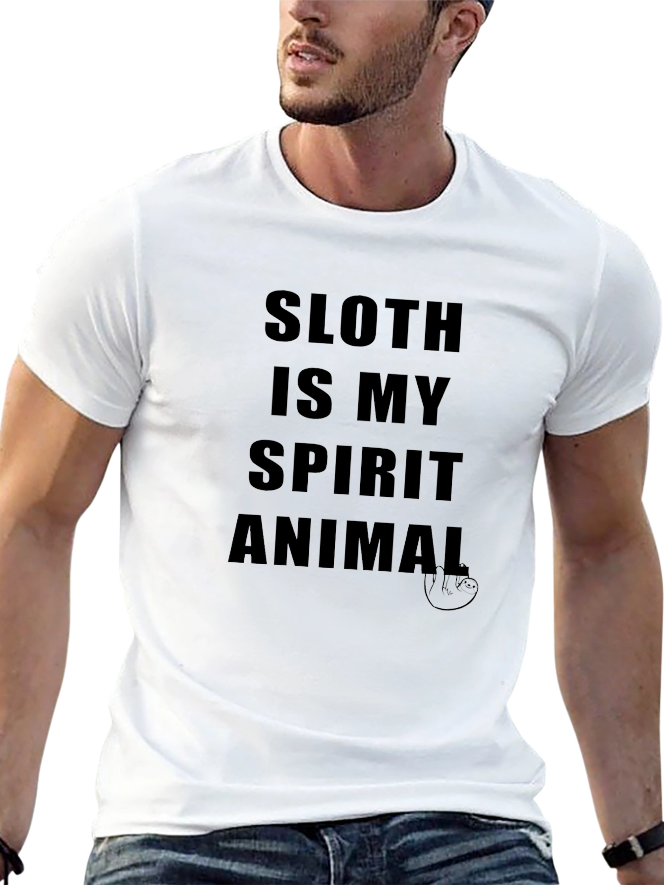 Black Sloth Is My Spirit Animal Black T-Shirt view 13
