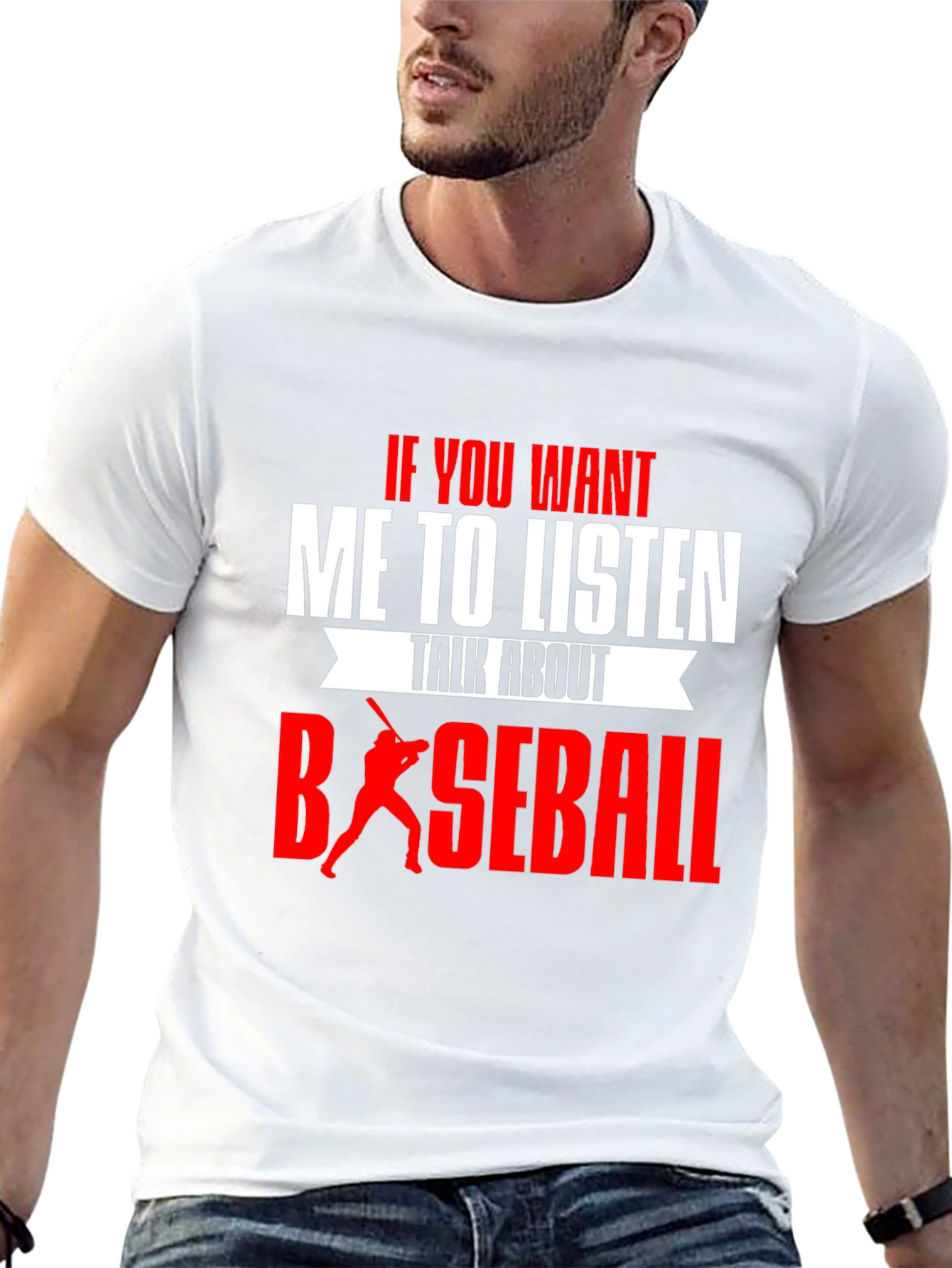 Black Baseball T-Shirt - If You Want Me To Listen view 13