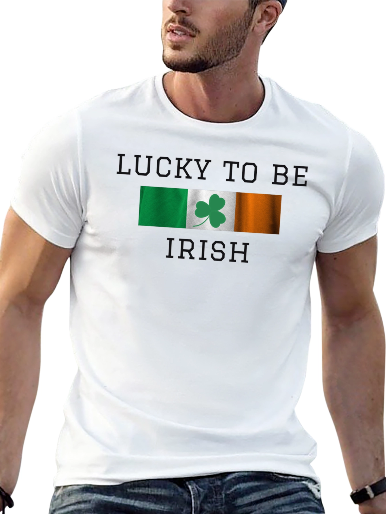 Black Lucky To Be Irish T-Shirt view 13