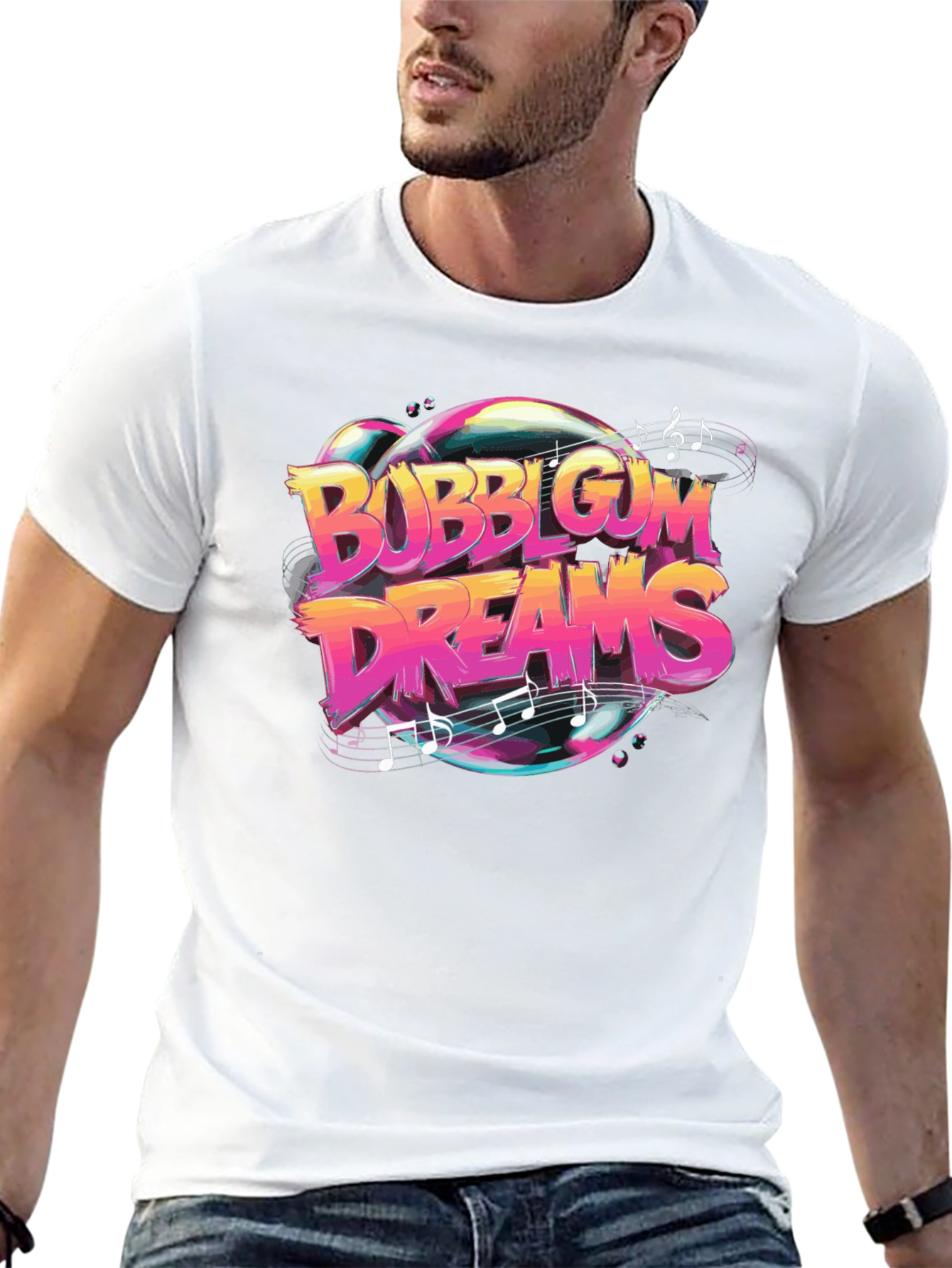 Black Bubblegum Dreams Graphic T-Shirt view 13