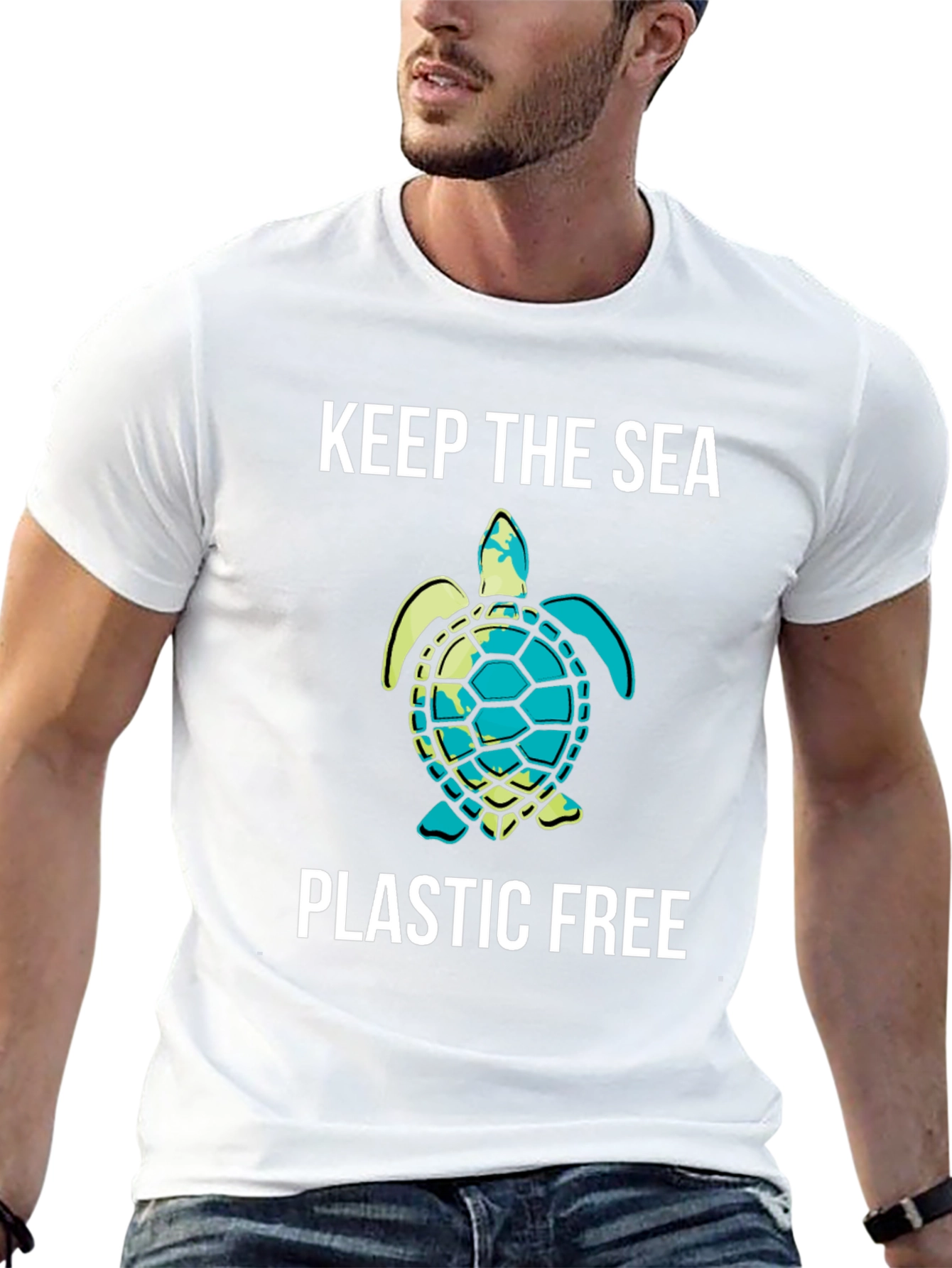 Black Keep The Sea Plastic Free Tee view 13