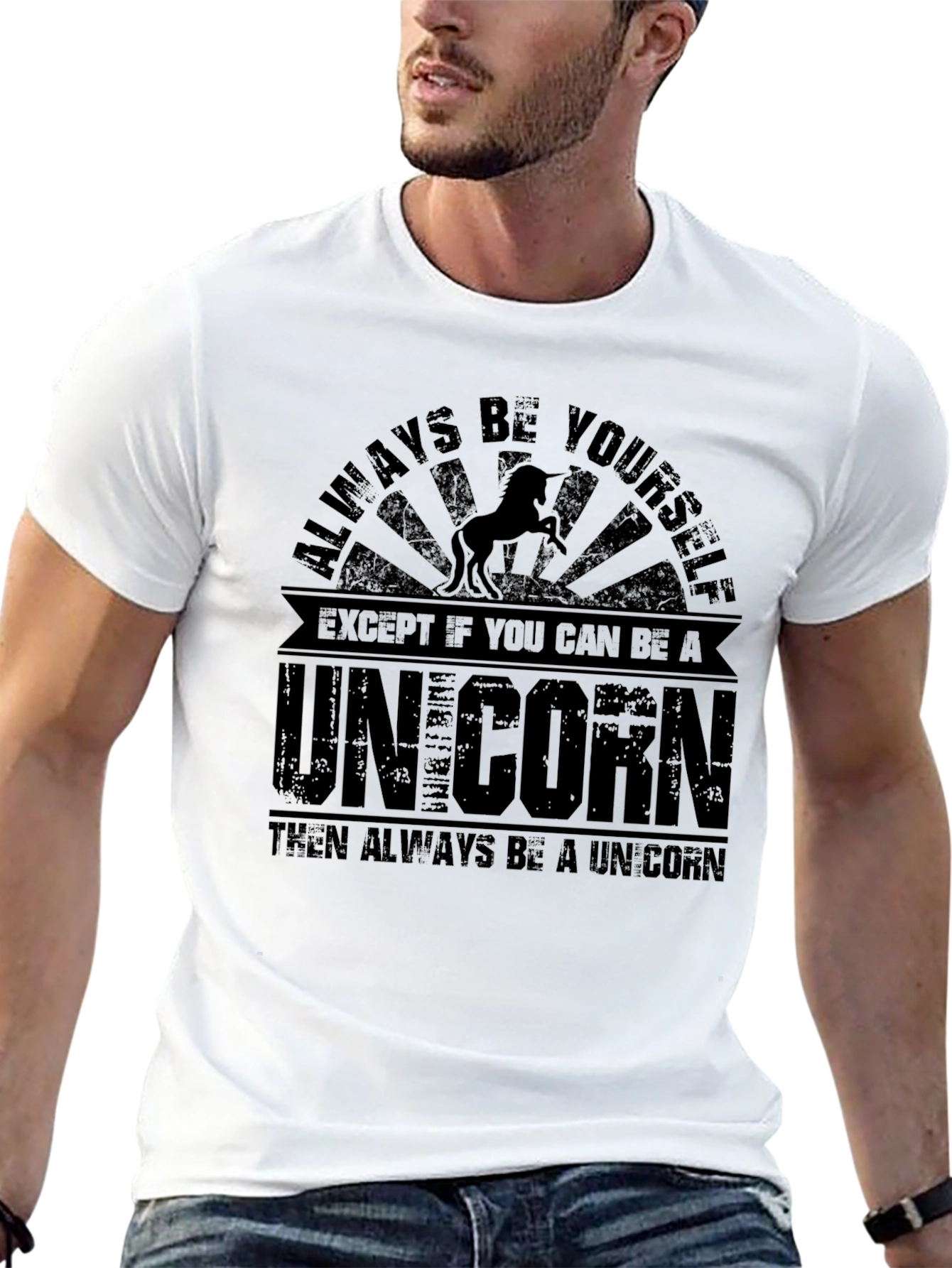 Black Always Be Yourself Unicorn T-Shirt view 13