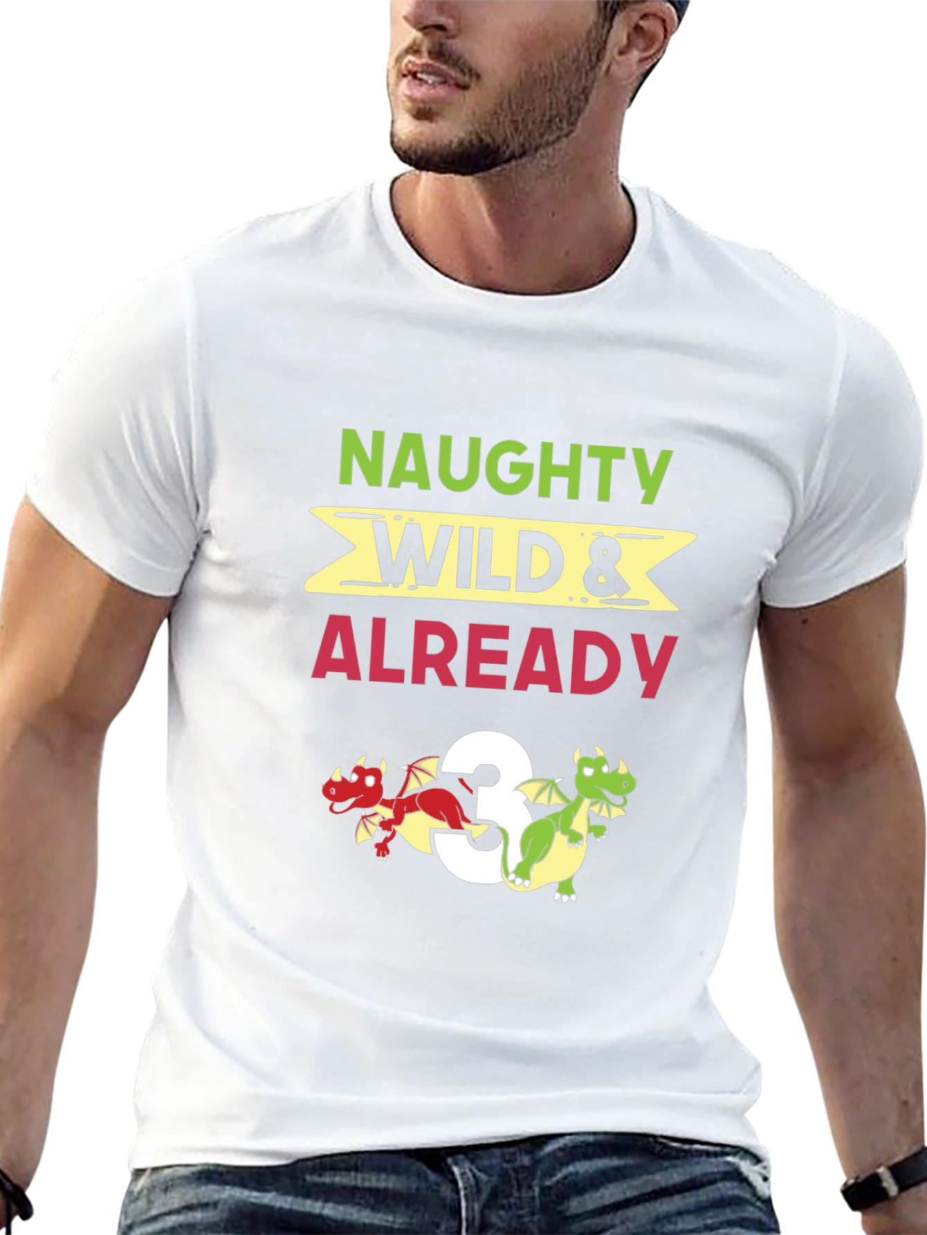 Naughty Wild & Already 3 Dragon Birthday Shirt - 13