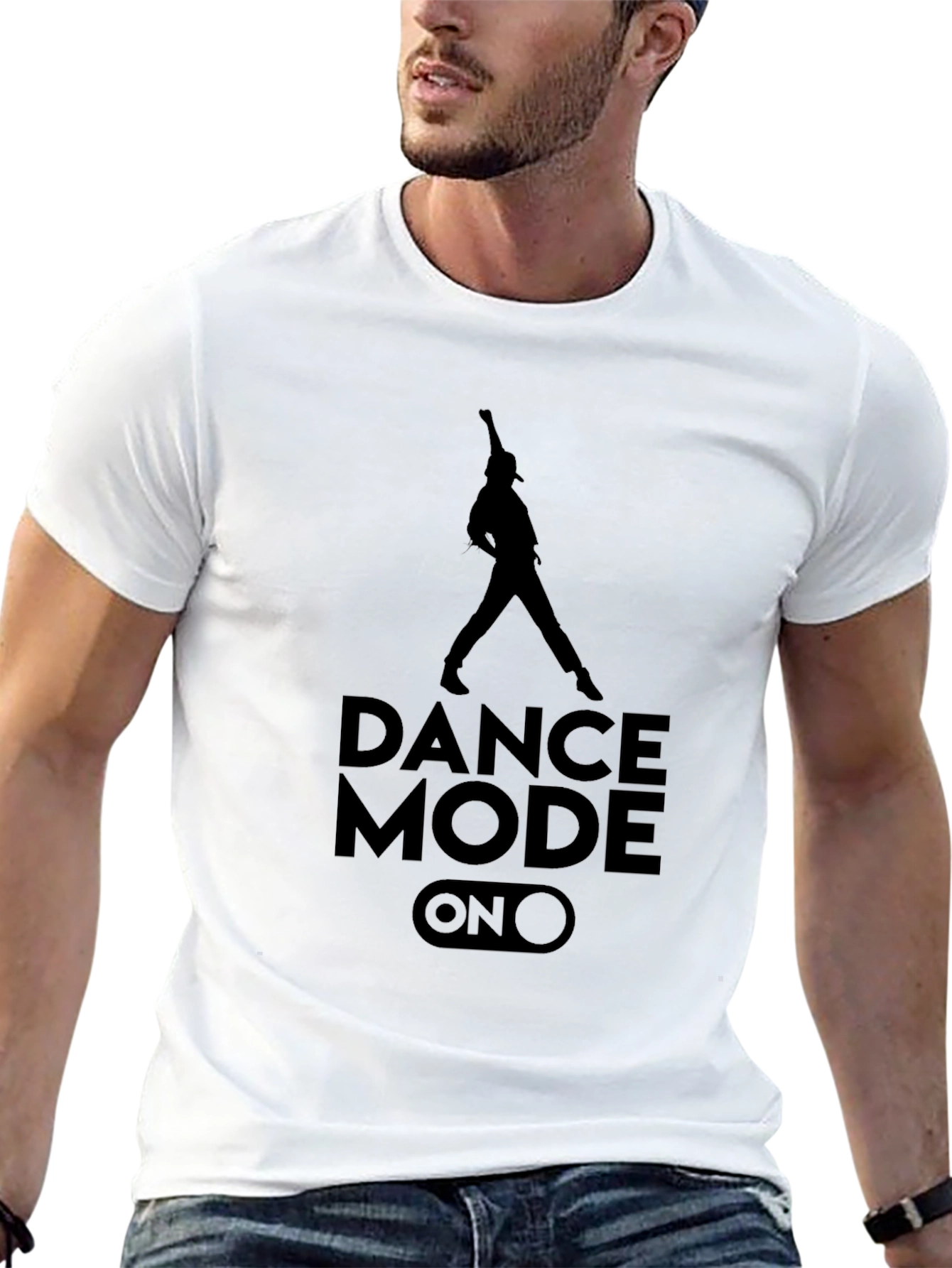 Black Dance Mode On Graphic Tee - Black view 13