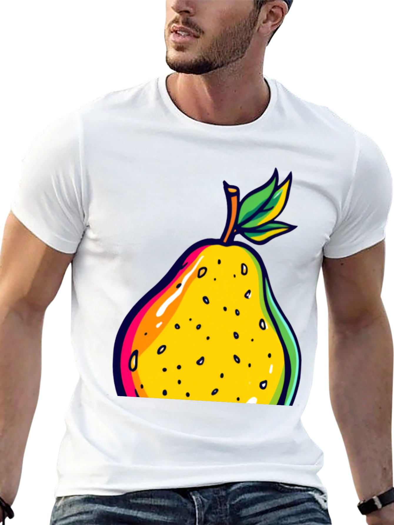 Black Pear Graphic Black T-Shirt view 13