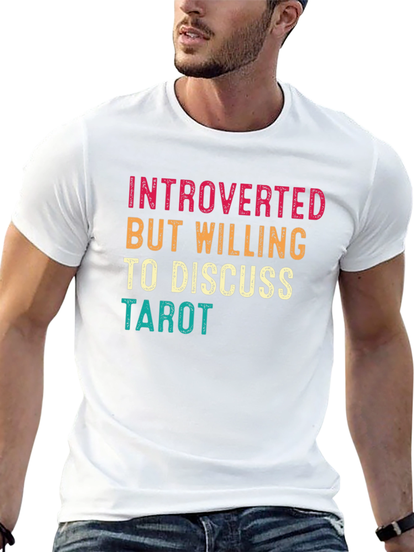 Black Introverted Tarot T-Shirt view 13