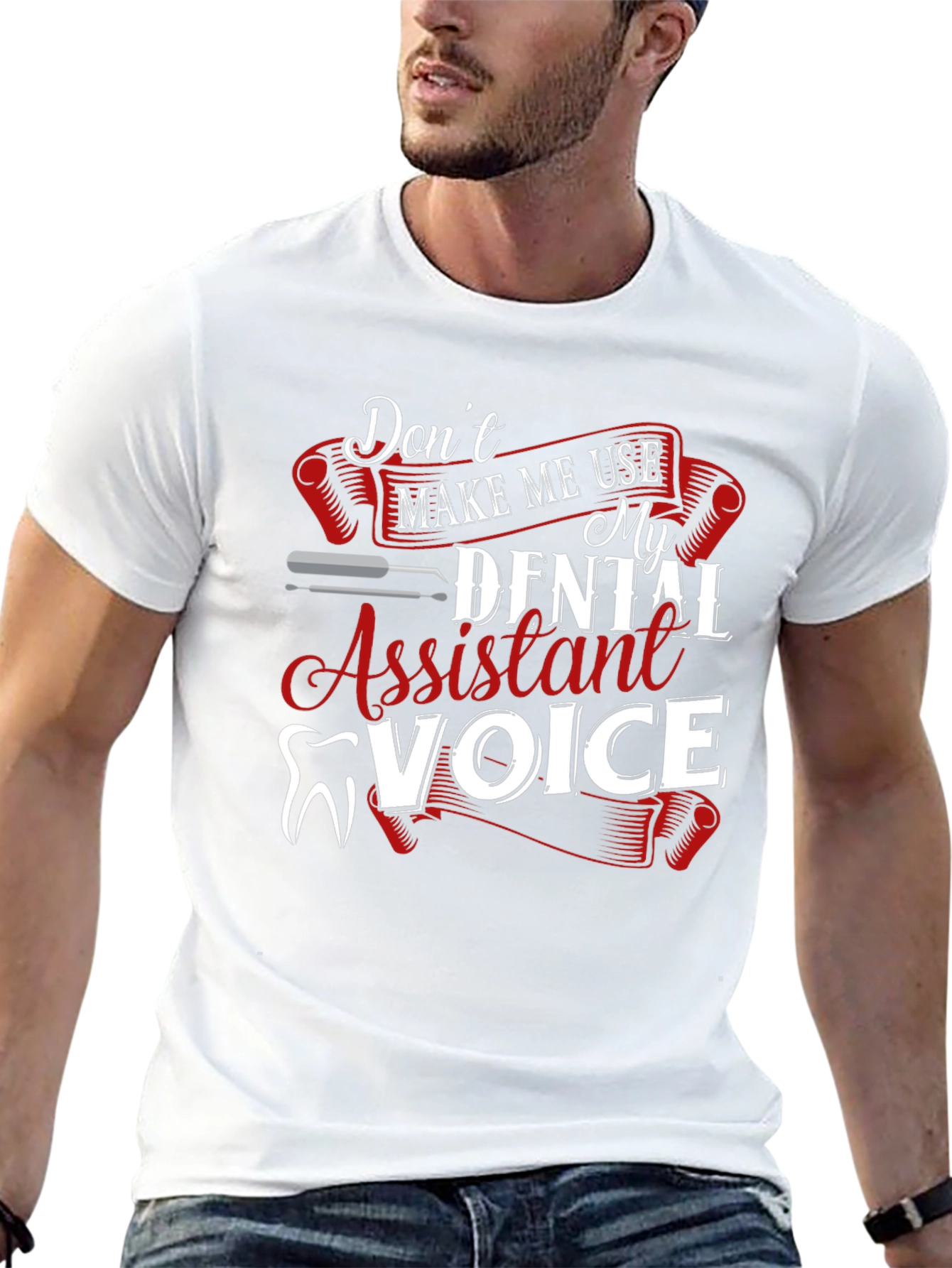 Black Dental Assistant Voice Graphic Tee view 13
