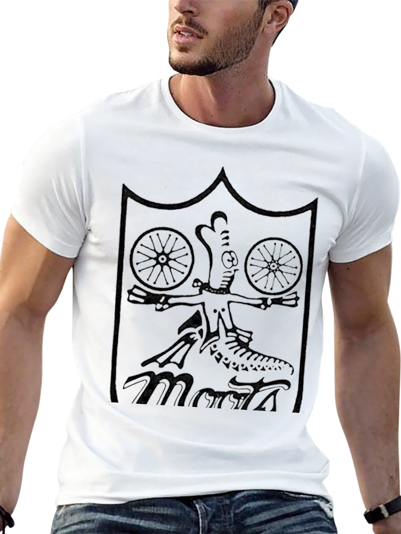 Black Monochrome Graphic Print Tee view 13