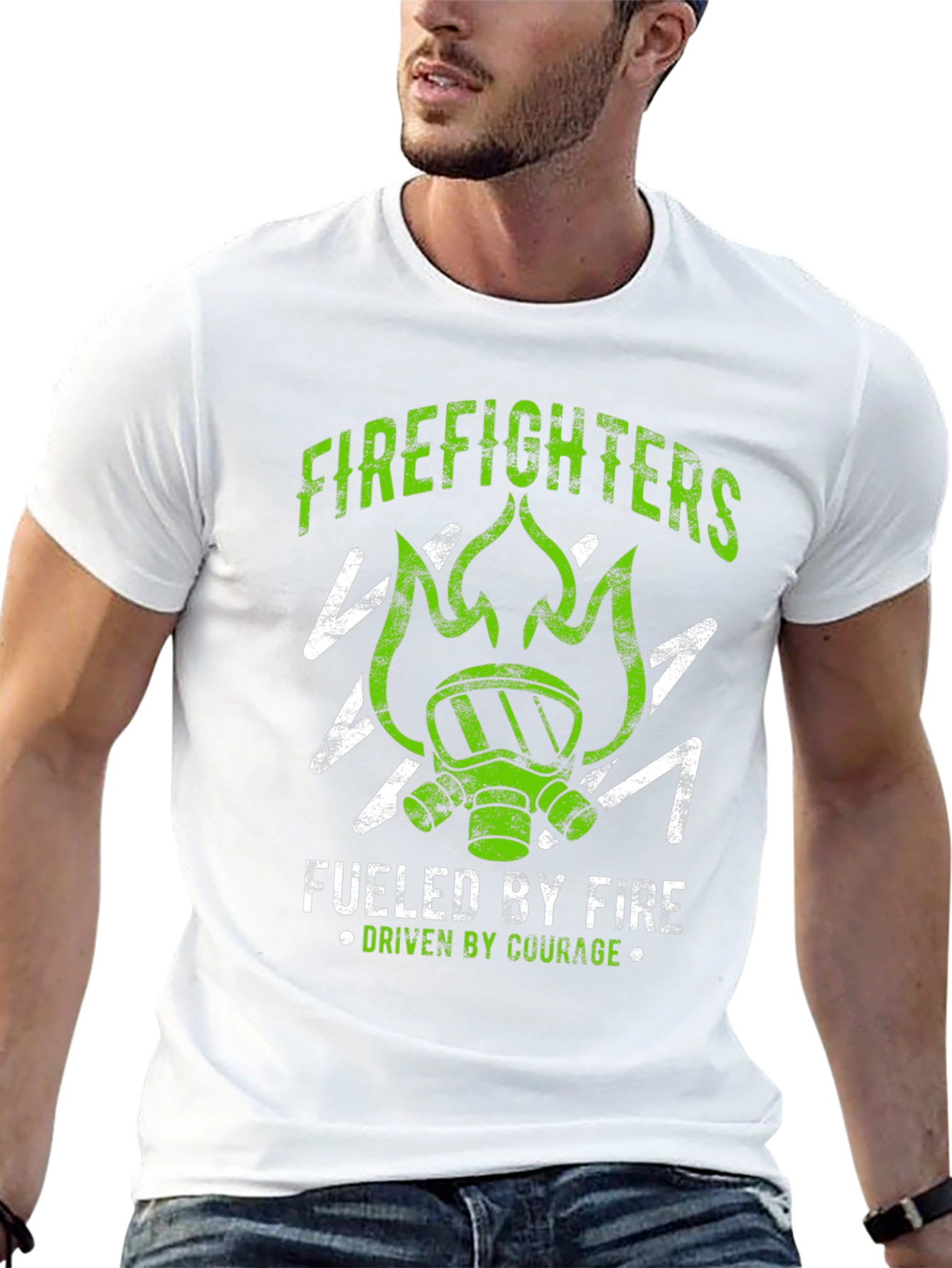 Black Firefighter Graphic Tee - Fueled By Fire Courage view 13