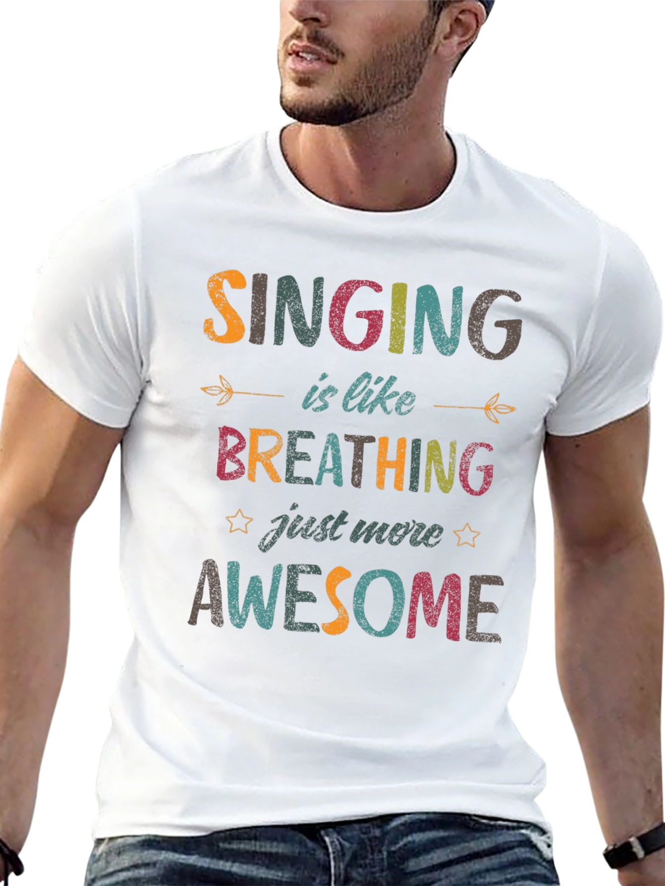 Black Singing is Like Breathing T-Shirt view 13