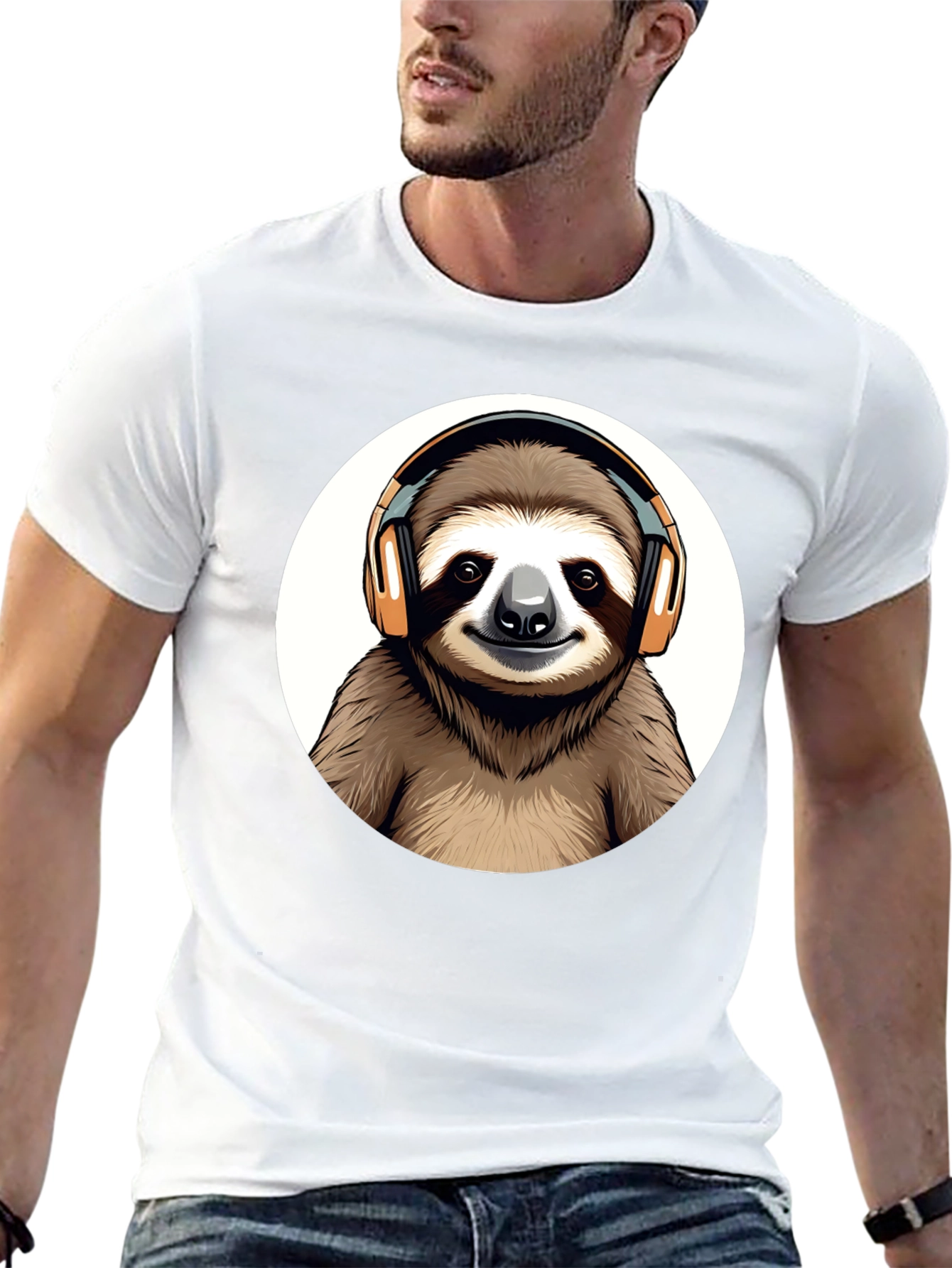 Black Sloth DJ Graphic Tee view 13