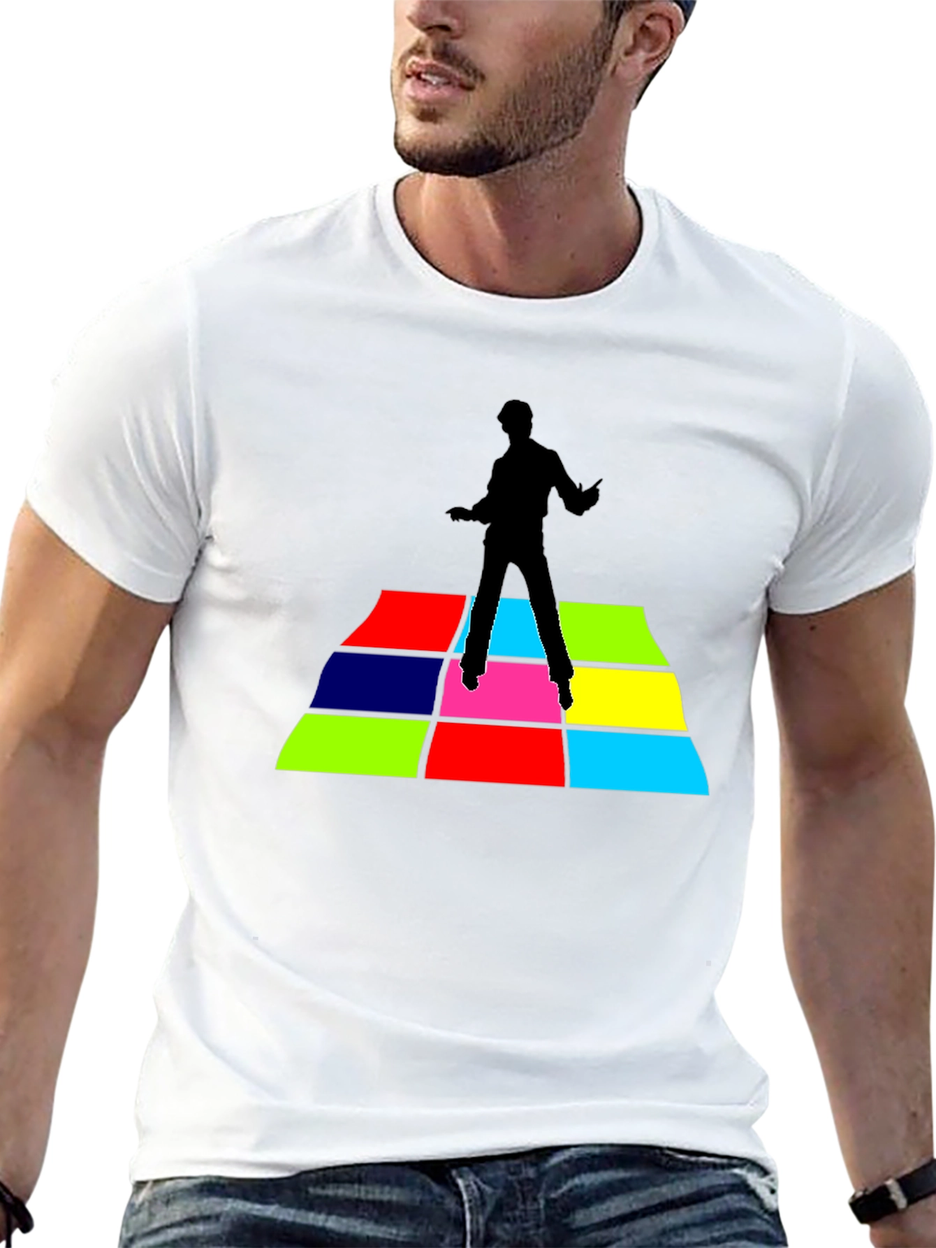 Black Retro Dance Floor T-Shirt - Black view 13