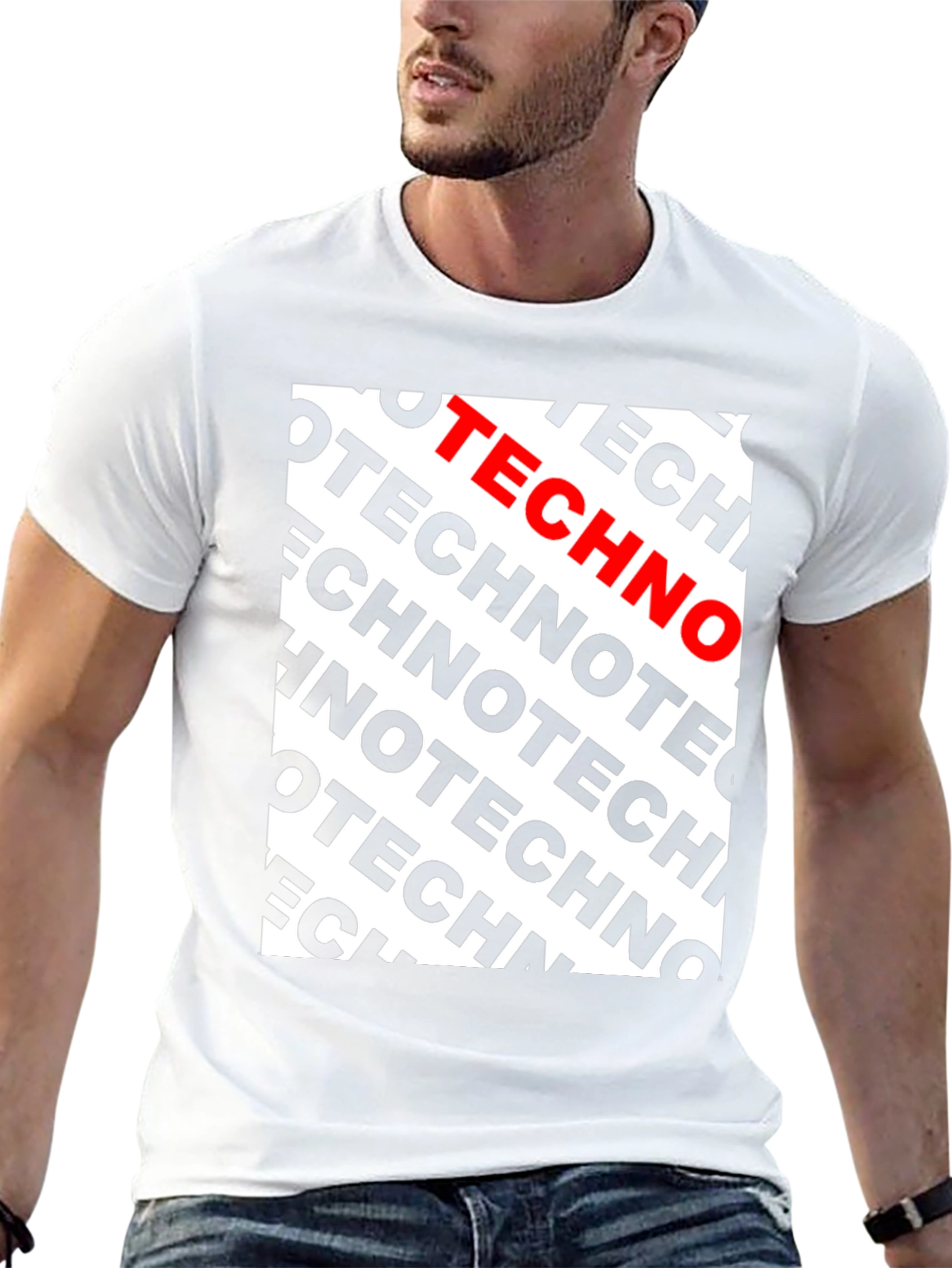 Techno Pattern T-Shirt - Bold Graphic Tee - 13