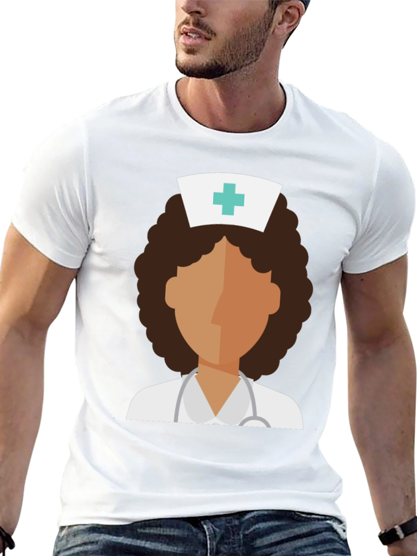 Black Nurse Graphic Tee - Unisex Medical T-Shirt view 13