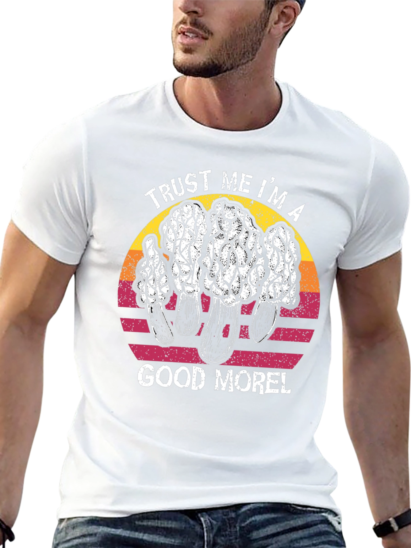 Black Trust Me I'm A Good Morel T-Shirt view 13