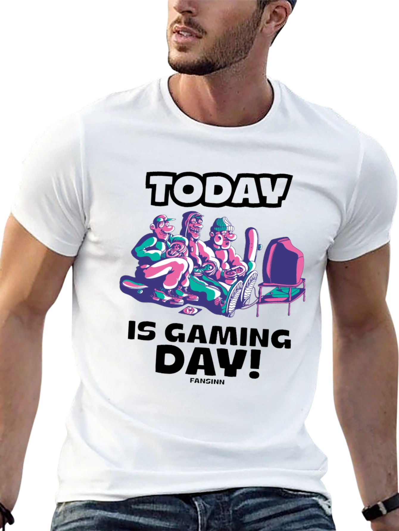 Black Today is Gaming Day! Graphic T-Shirt view 13