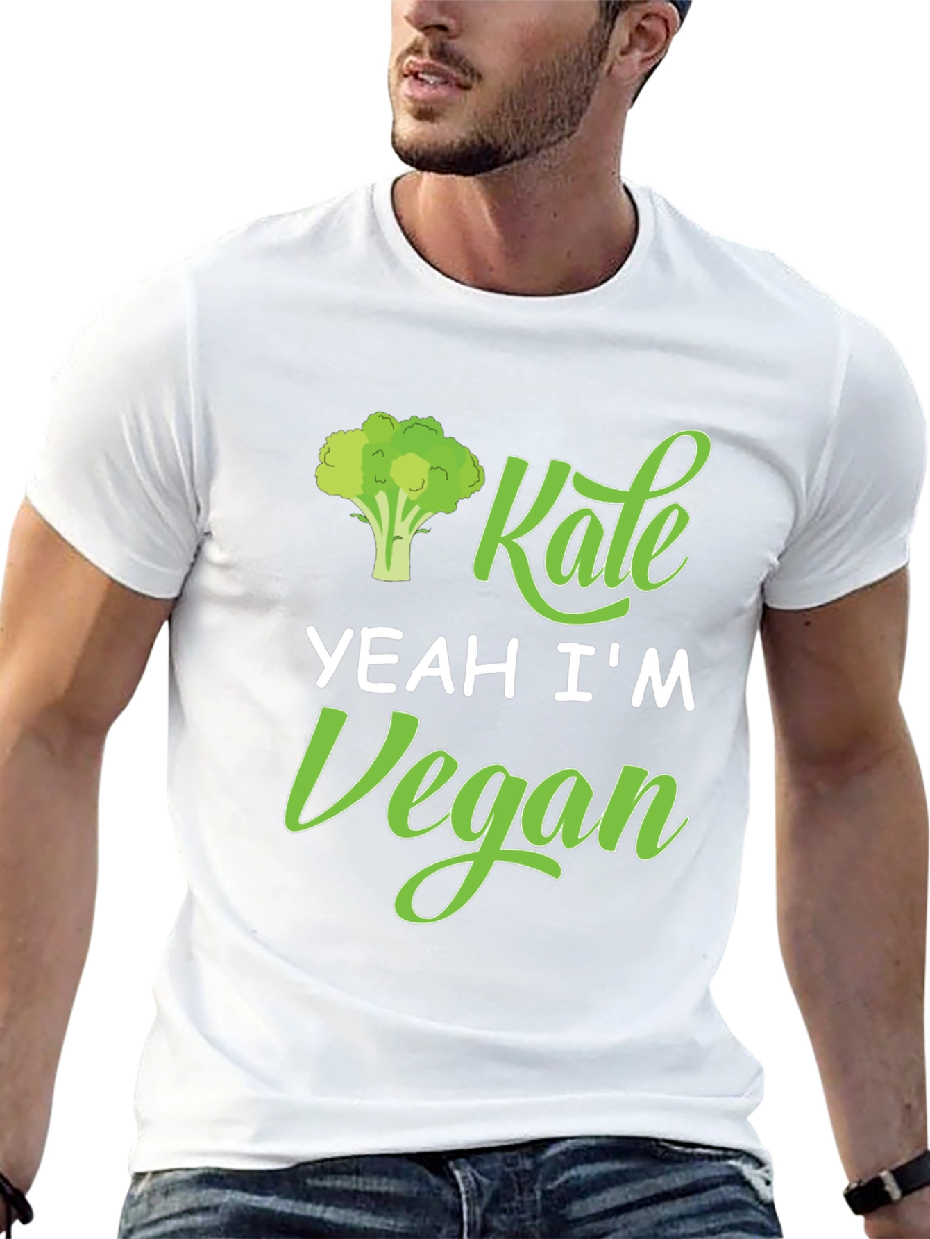 Black Kale Yeah I'm Vegan T-Shirt view 13