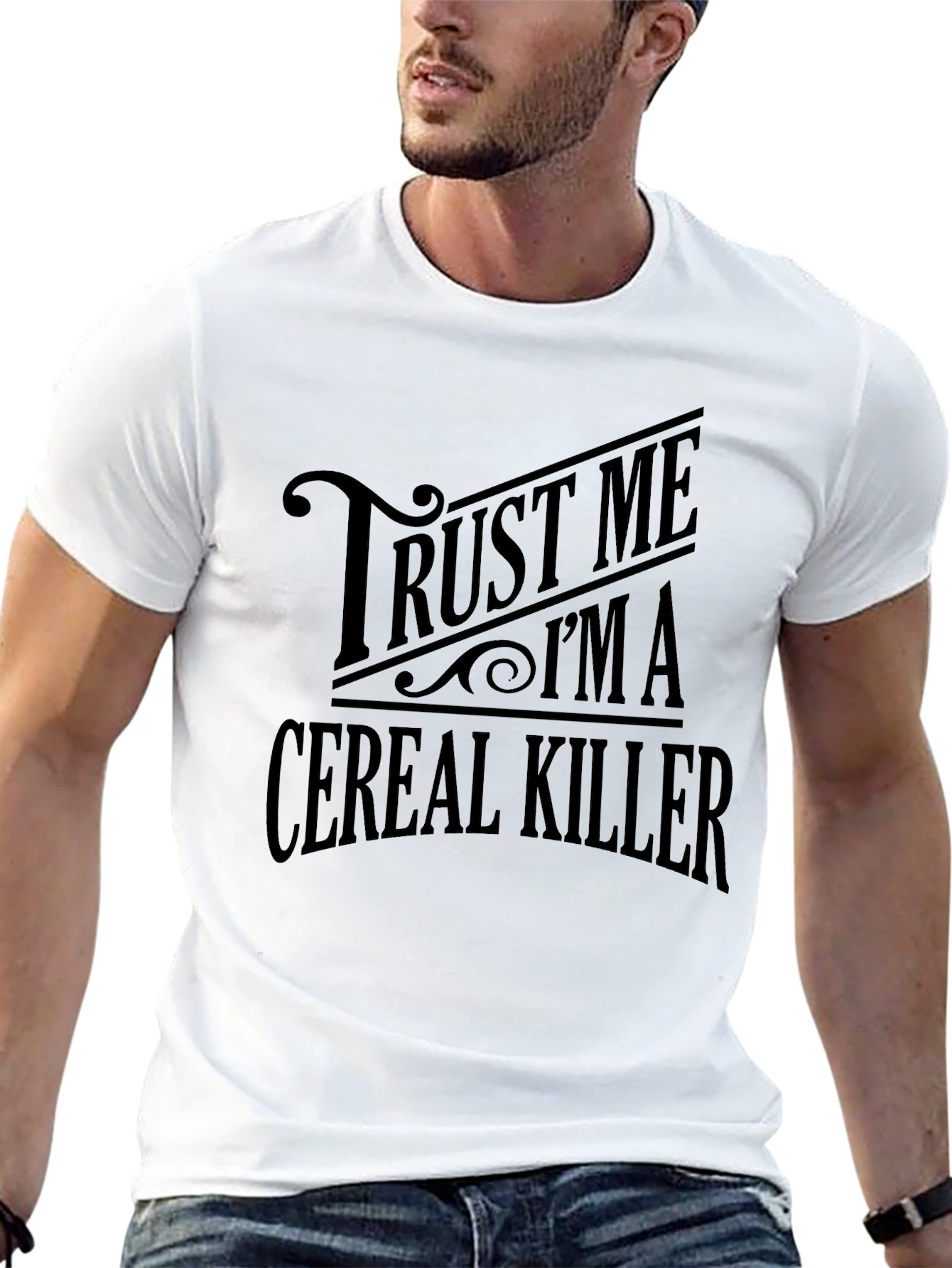 Black Trust Me I'm A Cereal Killer Black T-Shirt view 13