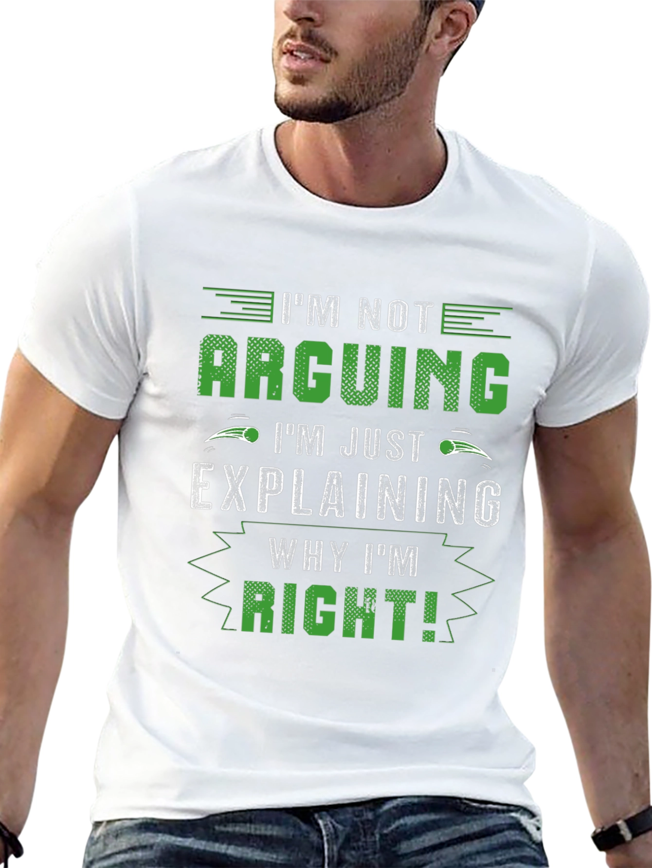 Black I'm Not Arguing, I'm Just Explaining T-Shirt view 13