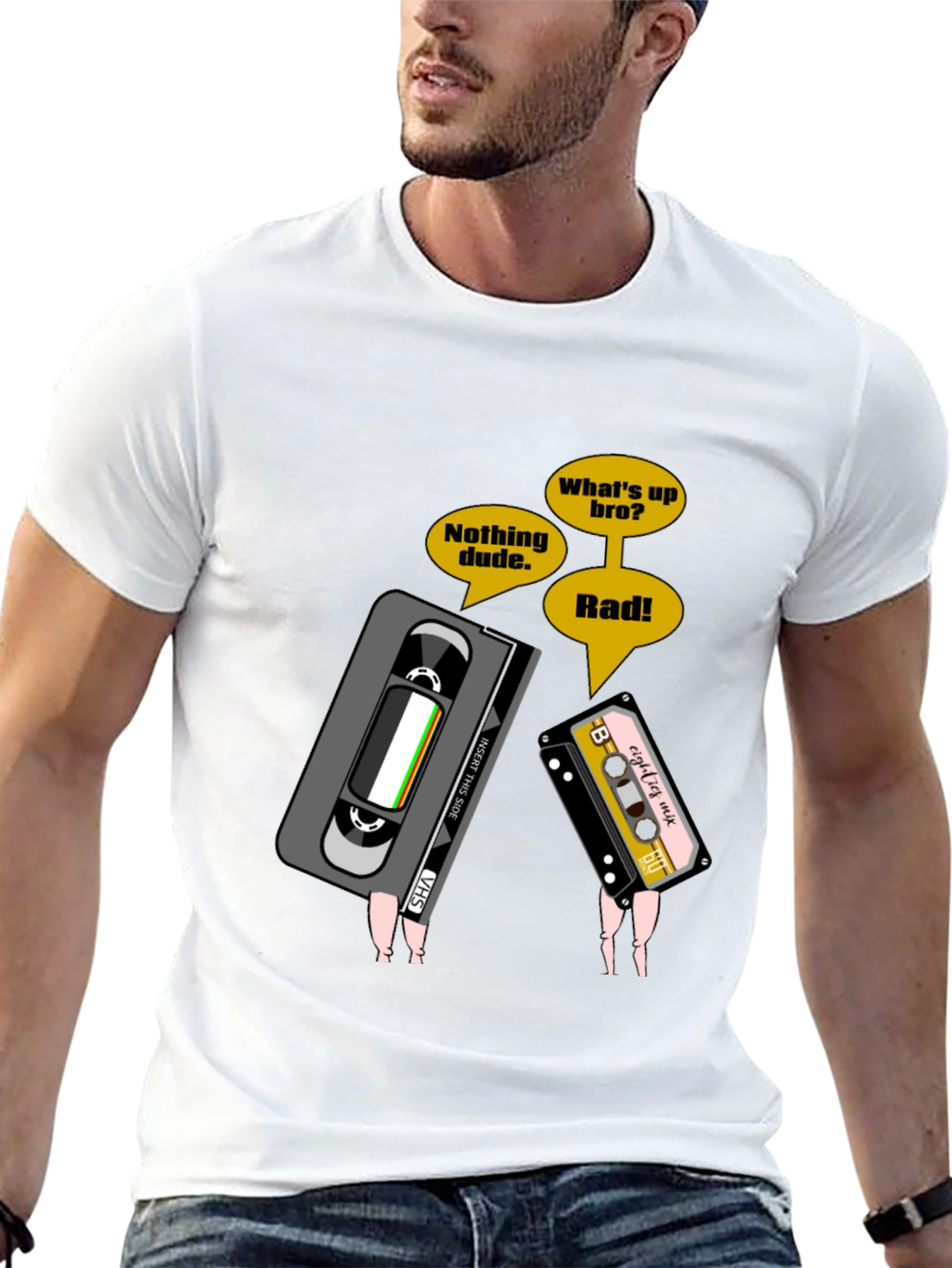 Black Retro Cassette Tape T-Shirt view 13