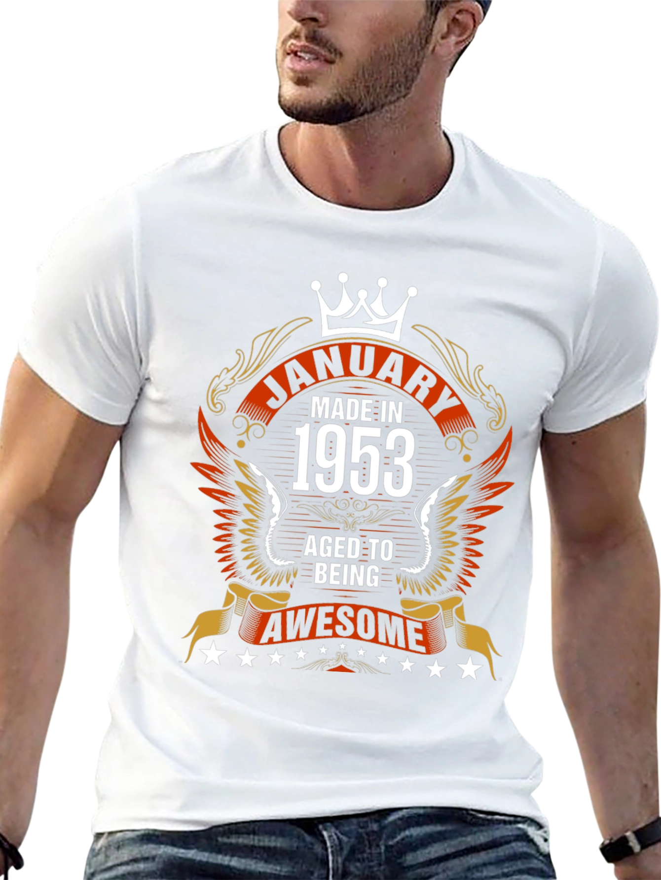 Black January 1953 Aged to Awesome Graphic T-Shirt view 13