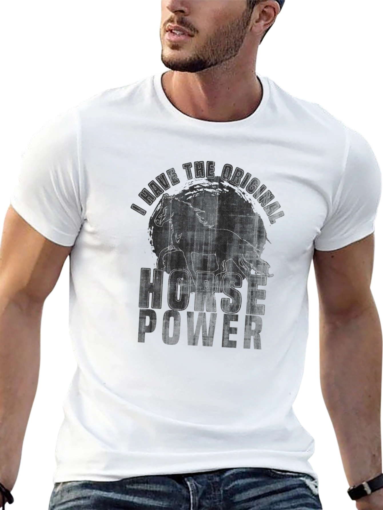 Black Original Horse Power Graphic Tee - Black view 13
