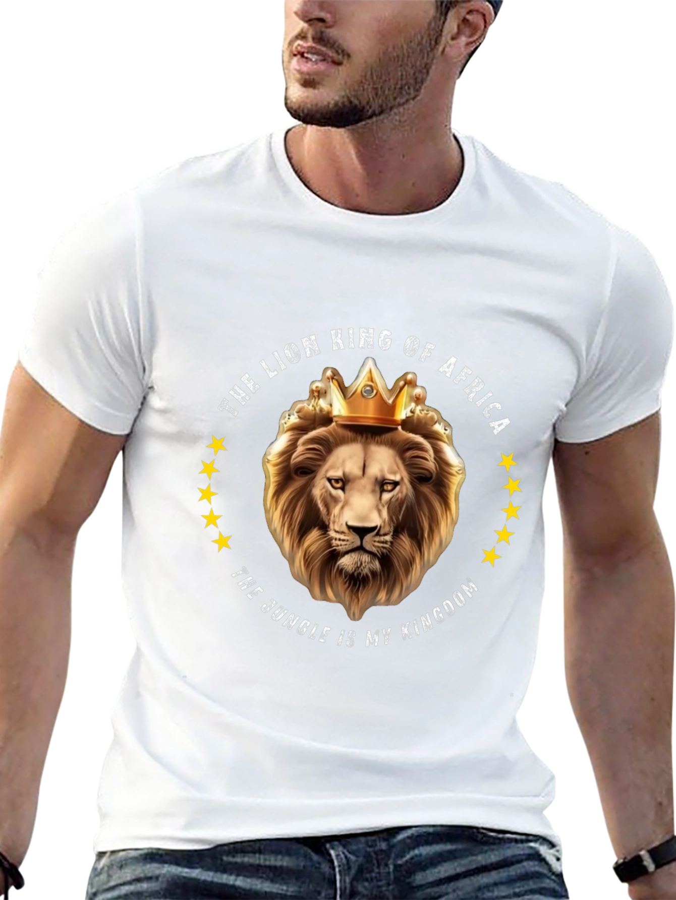 Black Lion King of Africa Graphic Tee view 13