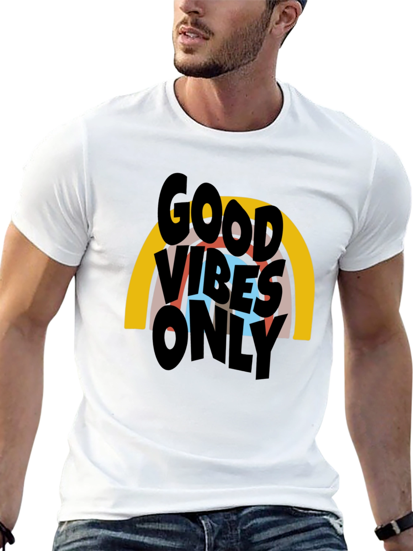 Black Good Vibes Only Graphic T-Shirt - Black view 13
